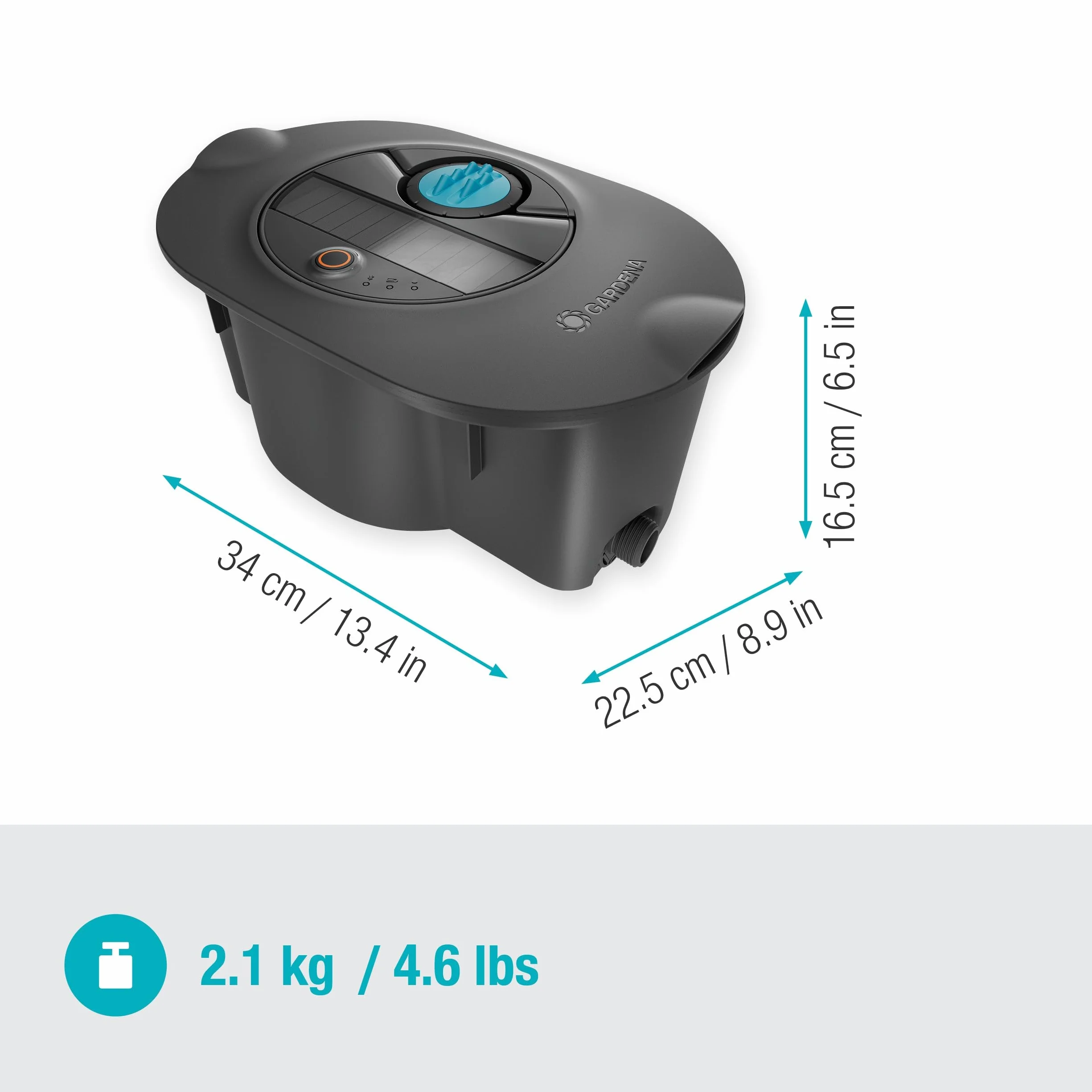 Gardena System nawadniania rurociągowego AquaPrecise, oszczędzający wodę, precyzyjne nawadnianie trawników o powierzchni do 320 m², sterowanie Bluetooth, łatwa instalacja (16001-20)