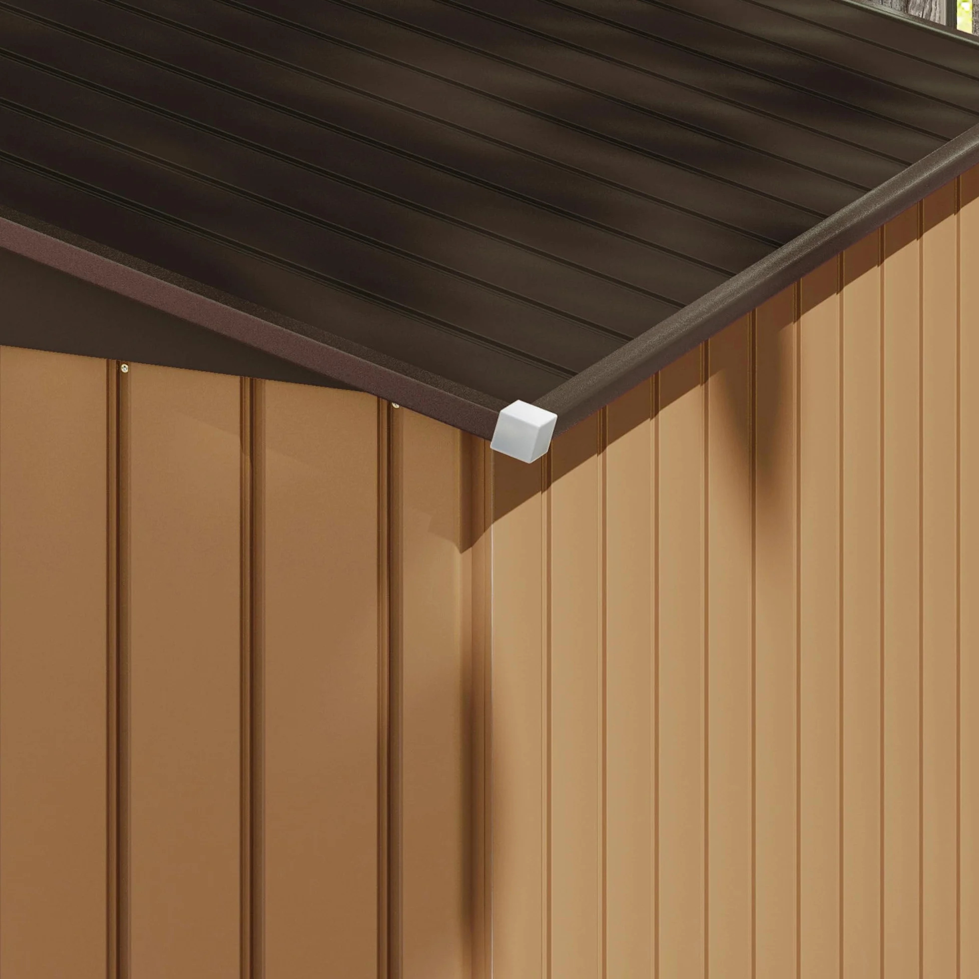 Outsunny Domek ogrodowy 2,5 m² - Zniżka na narzędzia z fundamentem - budka zamykana na drzwi - N. 213L x 130 l x 185H cm - blacha stalowa Khaki