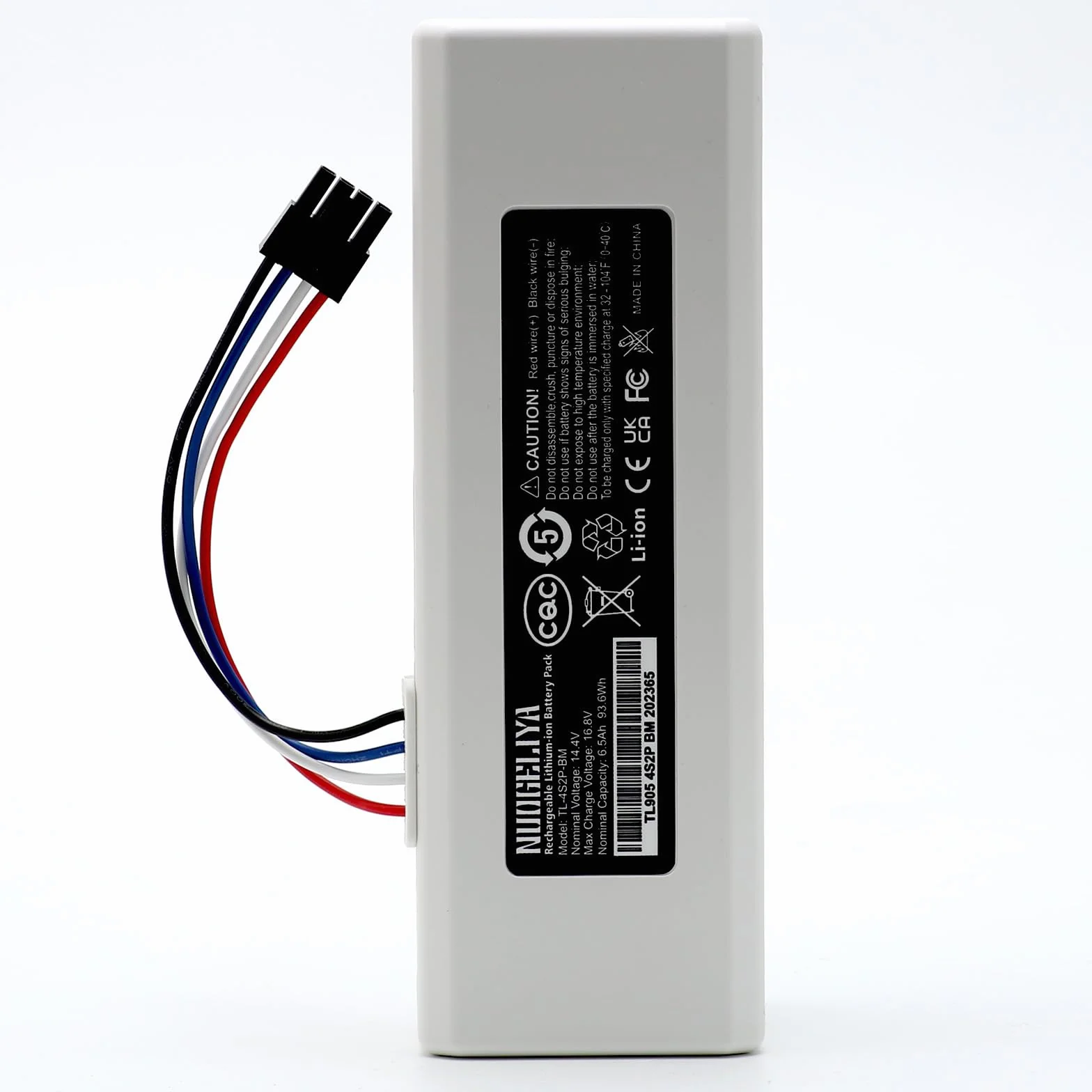 NUOGELIYA Xiaomi Mijia 1C Stytj01zhm robot odkurzający 14,4 V 6500 mAh Li-ion akumulator zastępczy