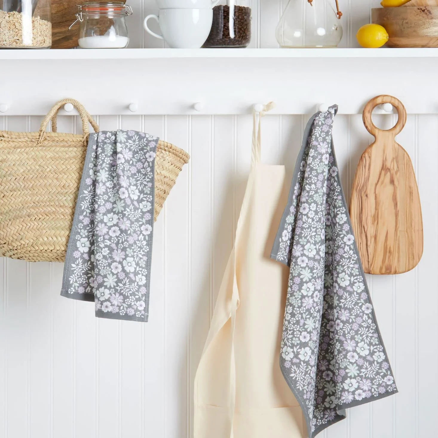 Martha Stewart Dwufunkcyjny ręcznik kuchenny zestaw 2-pak, kwiatowy kwiat, 40 cm x 71 cm