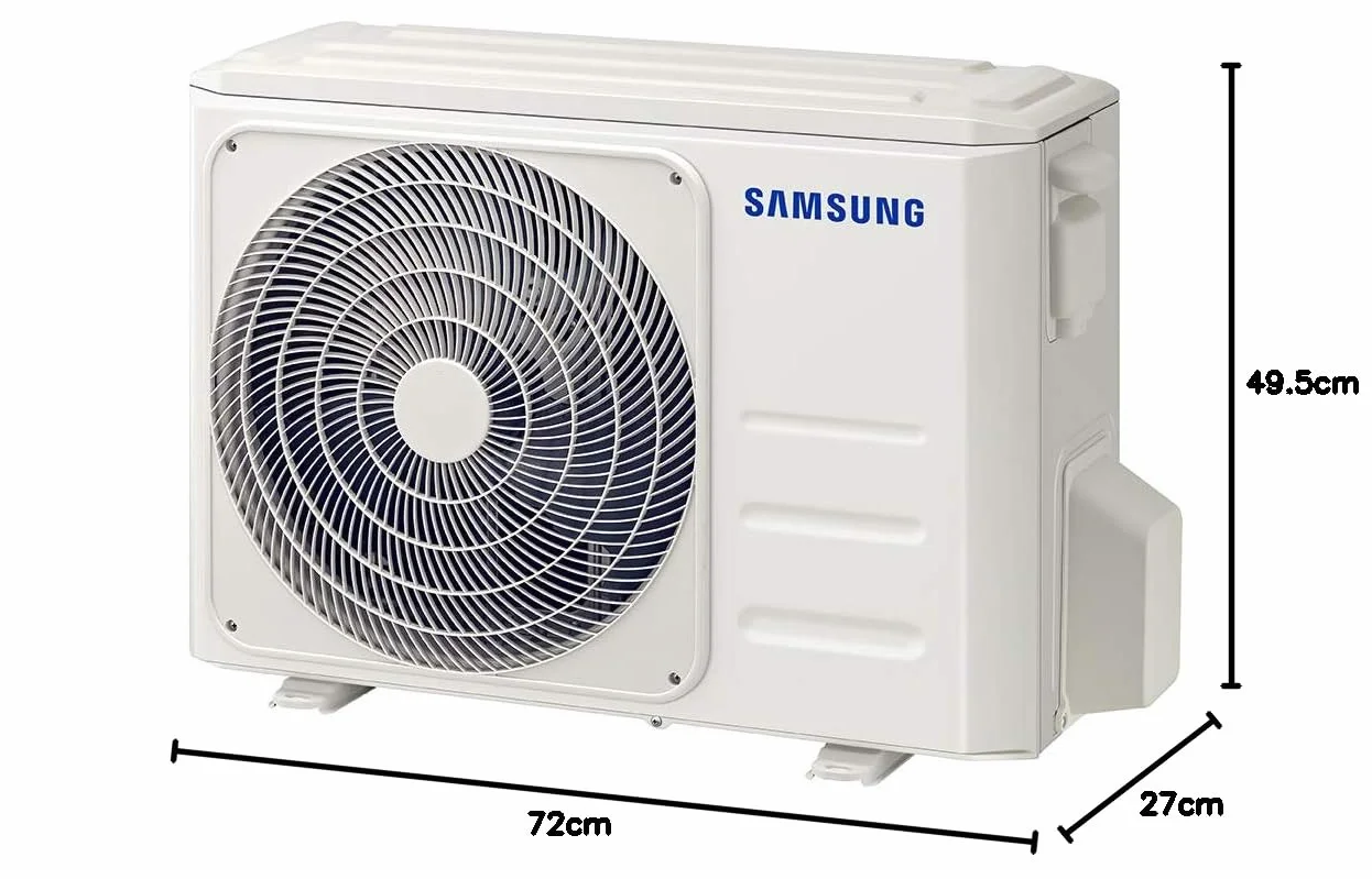 Samsung AR30 Malibu, Klimatyzacja Monosplit w pompie ciepła, 12000 BTU, GAS R32, AR12TXHQBWKNEU+AR12TXHQBWKXEU, [Klasa efektywności energetycznej A++/A]