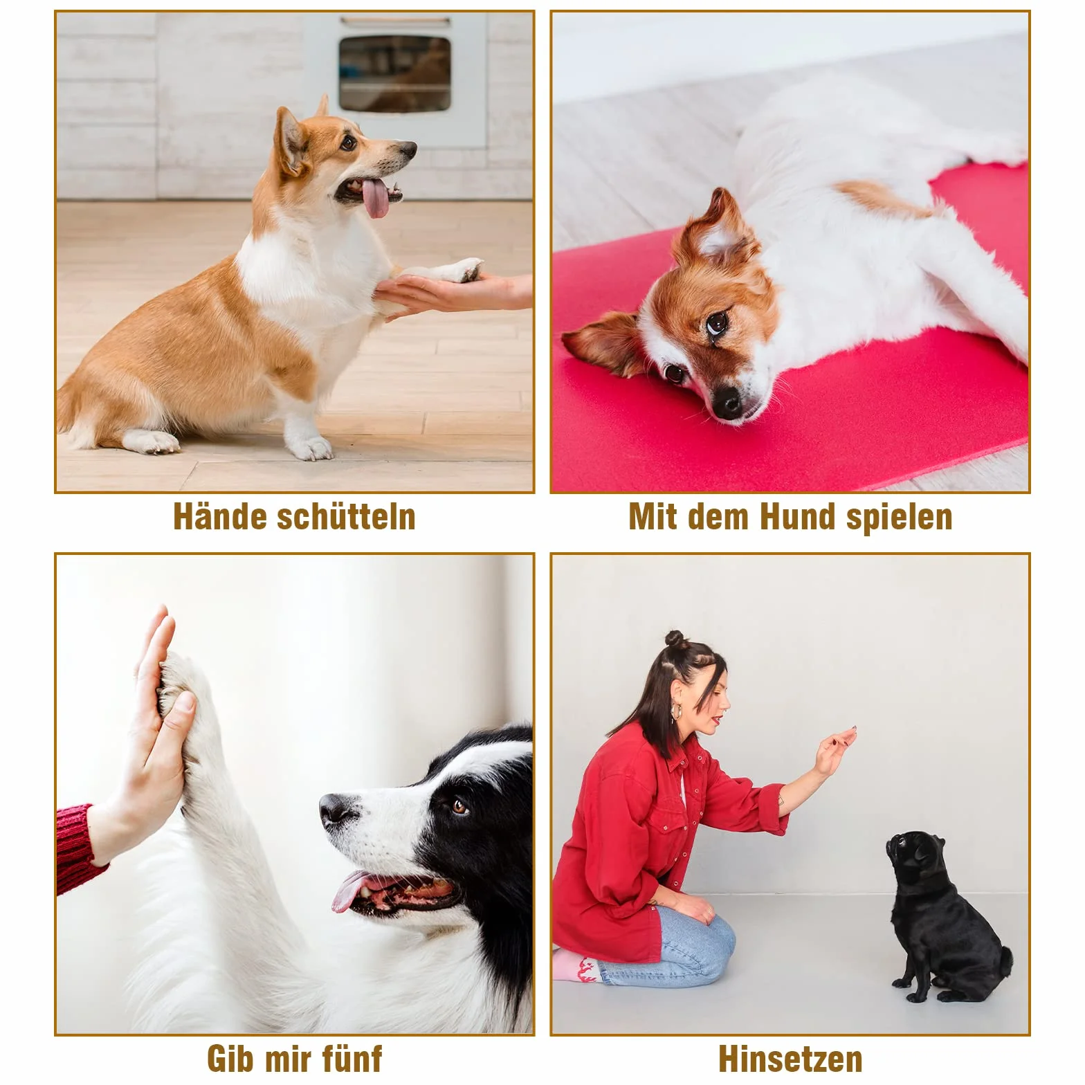 Toozey Clicker dla psów, 5 sztuk clicker z paskiem na rękę, klik z dużym przyciskiem, 5 kolorów, bonusowy e-book (biały + szary + różowy + niebieski + zielony)