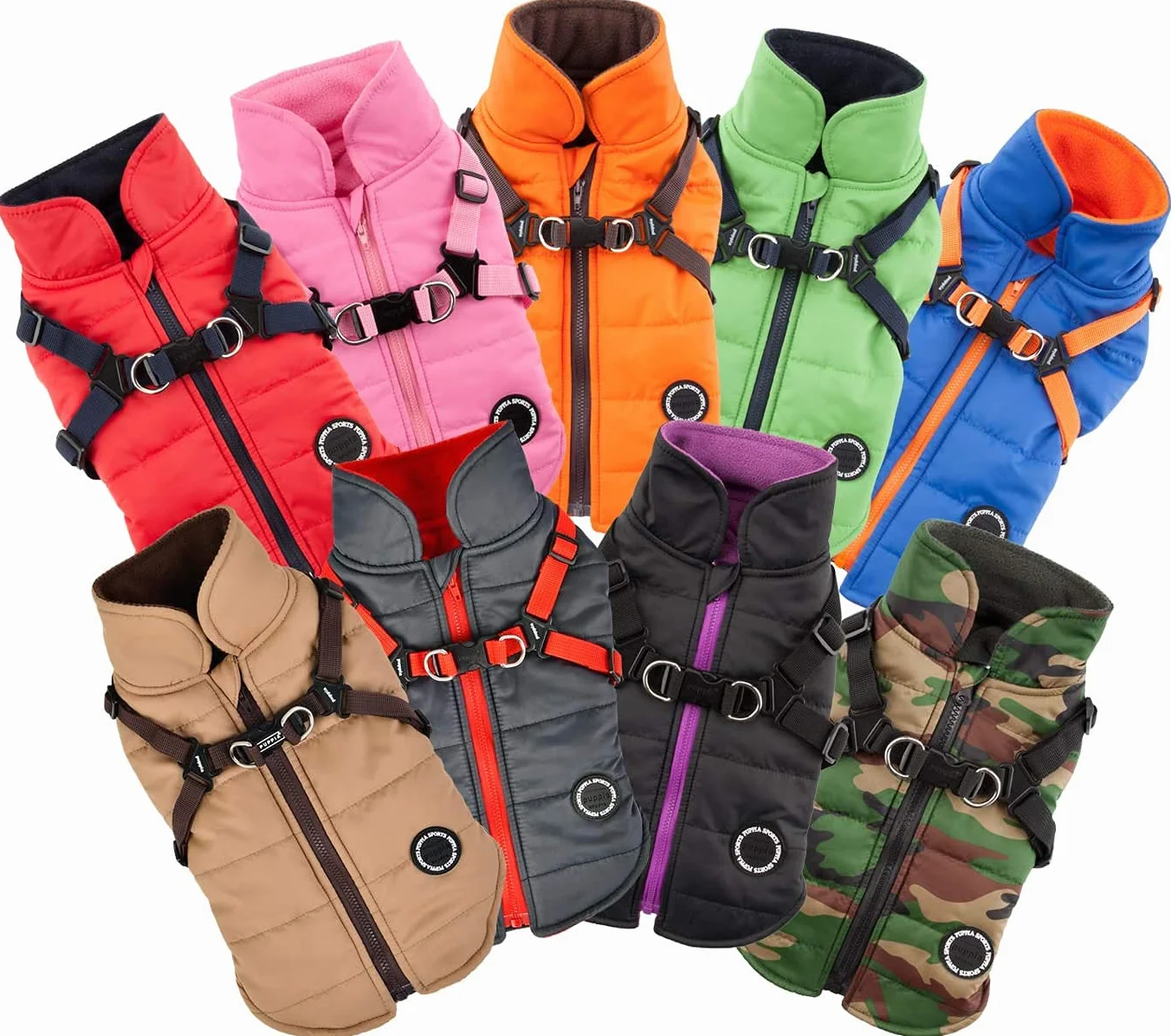 Puppia PAPD-VT1366-OR-M Authentic Mountaineer II kamizelka zimowa, rozmiar M, pomarańczowa