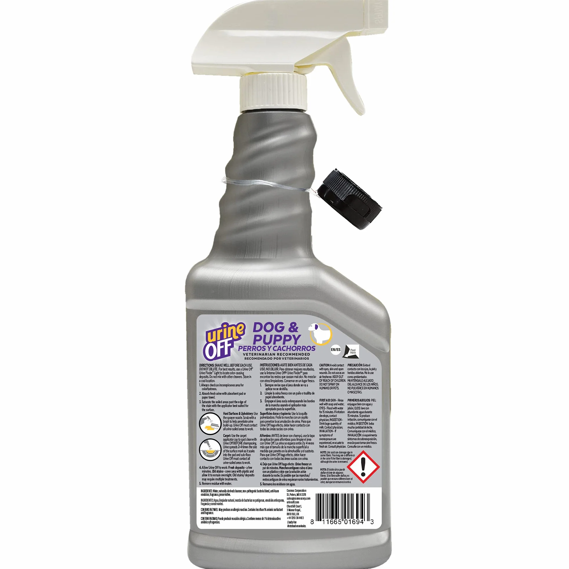 Urine Off dla psa i szczeniaka spray do twardych powierzchni, 500 ML - Made in USA