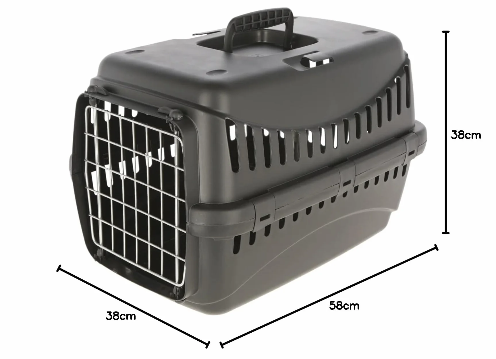 Kerbl Pet 81333 Expedion Eco metalowe drzwi 58 x 38 x 38 cm, czarna, 1,63 kg