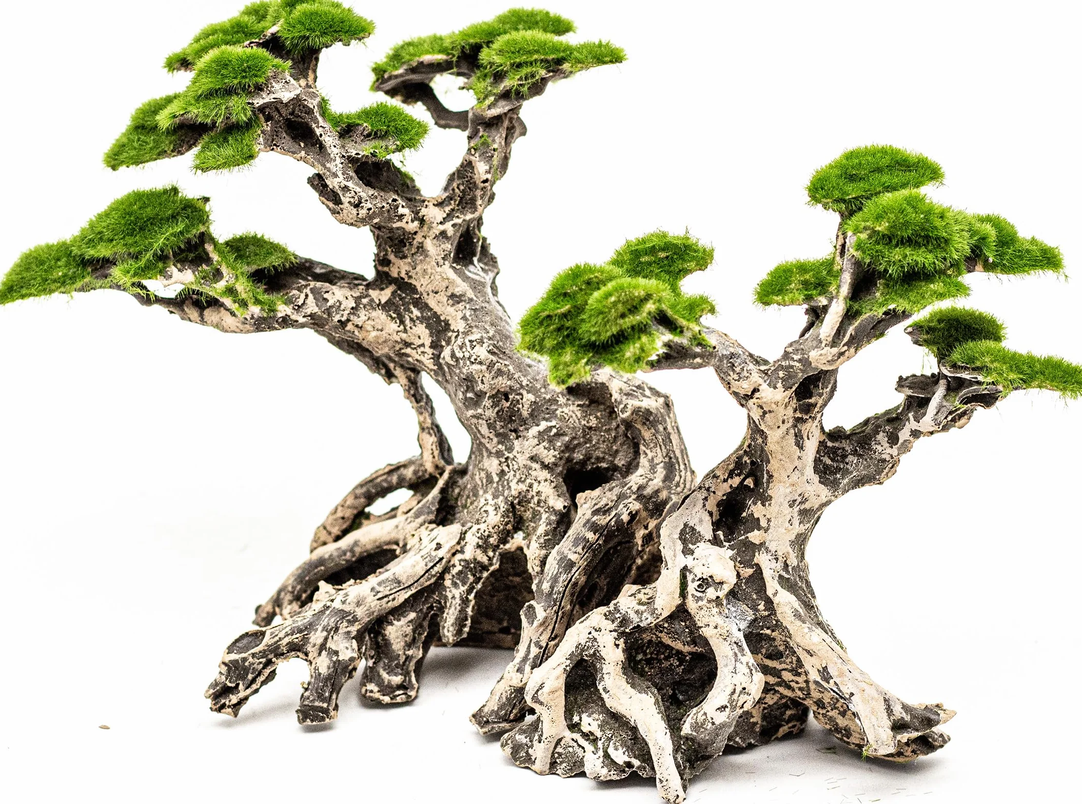 Novelsite Dekoracja akwarium Drzewa bonsai sztuczny mech skały akwariowe Aquascaping piaskowiec złota rybka Betta akcesoria