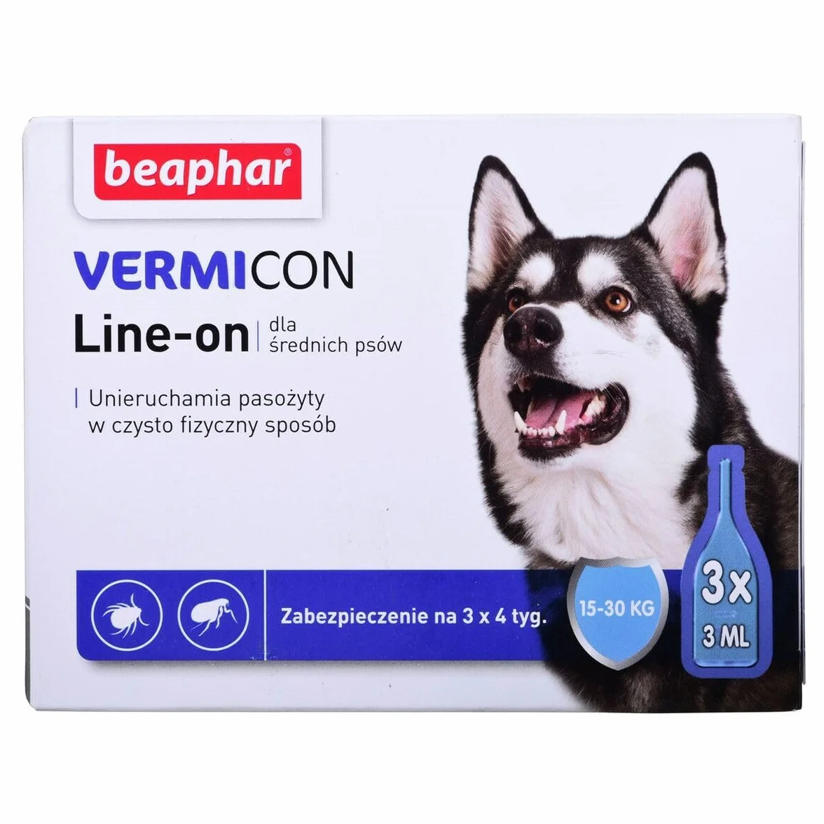 Beaphar Krople przeciw pasożytom dla psa 3x3ml
