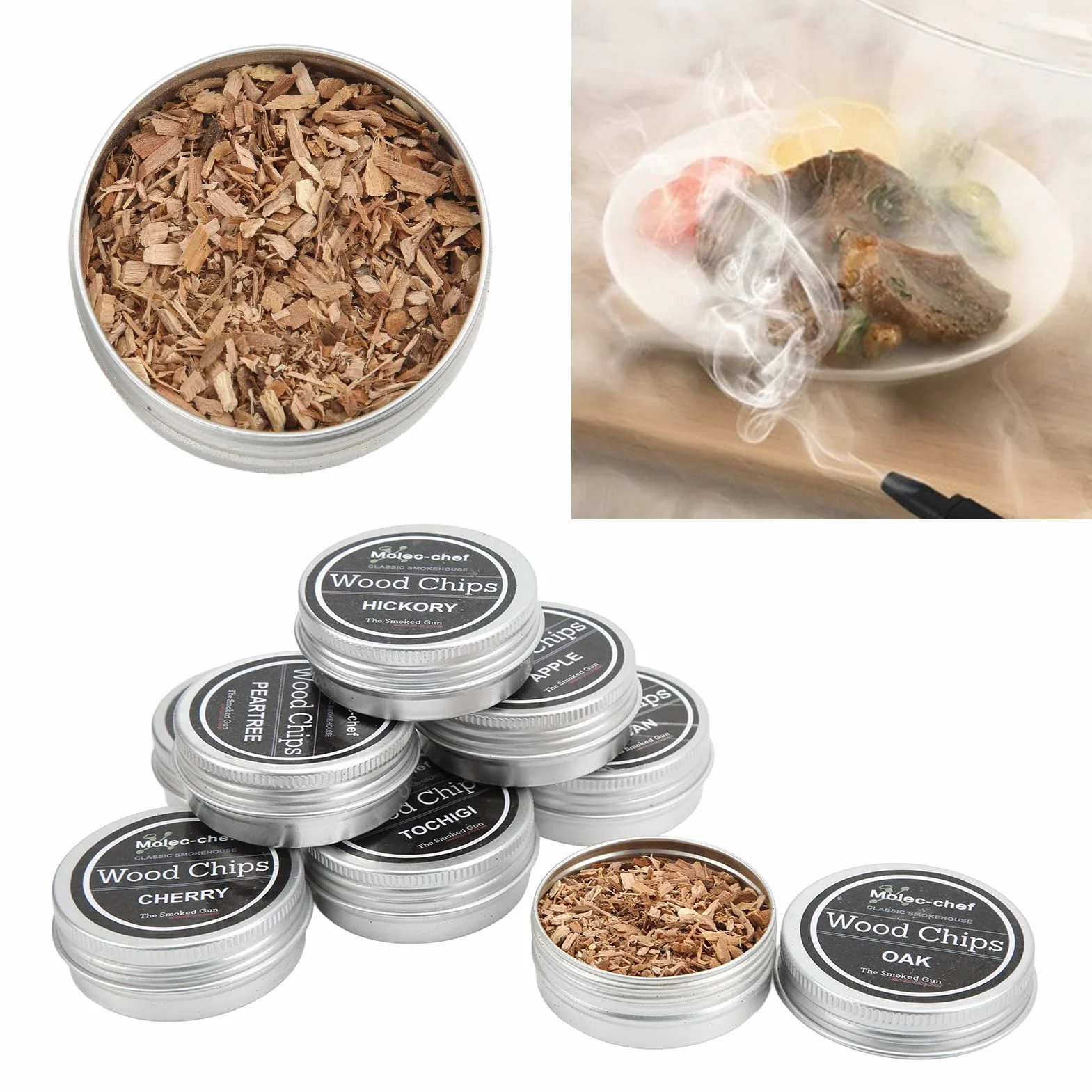 Zestaw do Palenia Whisky 8 Sztuk Whisky Wood Smoking Chip Koktajl Smoker Kit Smoker Chips do Wędzonych Napojów