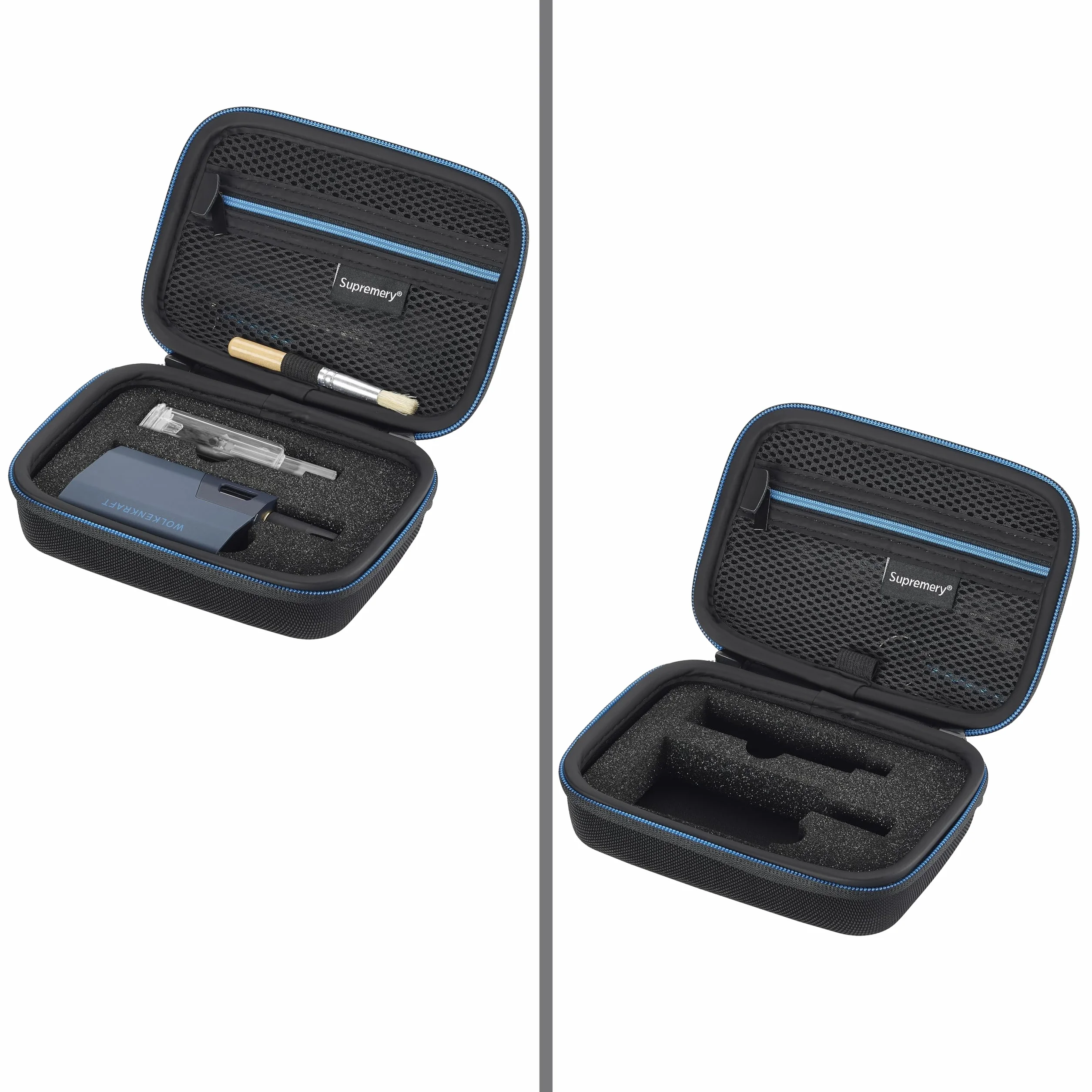 Etui kompatybilne z WOLKENKRAFT ÄRiS Ultra Vaporizer Case, akcesoria, etui ochronne, czarny i niebieski #
