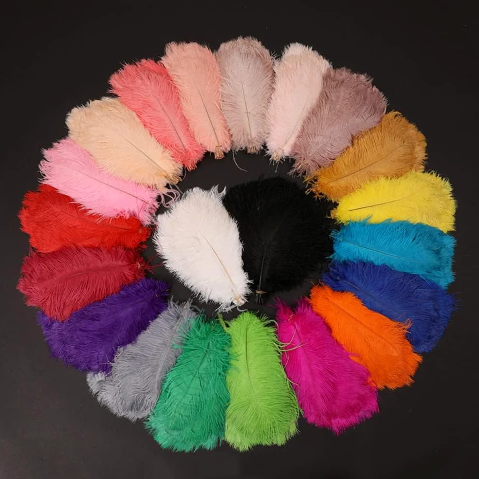 10 sztuk 30-35 cm naturalne strusie pióra, bukiet do majsterkowania, DIY, łapacz snów, akcesoria, dekoracja domu, na wesele, imprezę, święta, ubrania, dekoracja, kolor jasnoróżowy