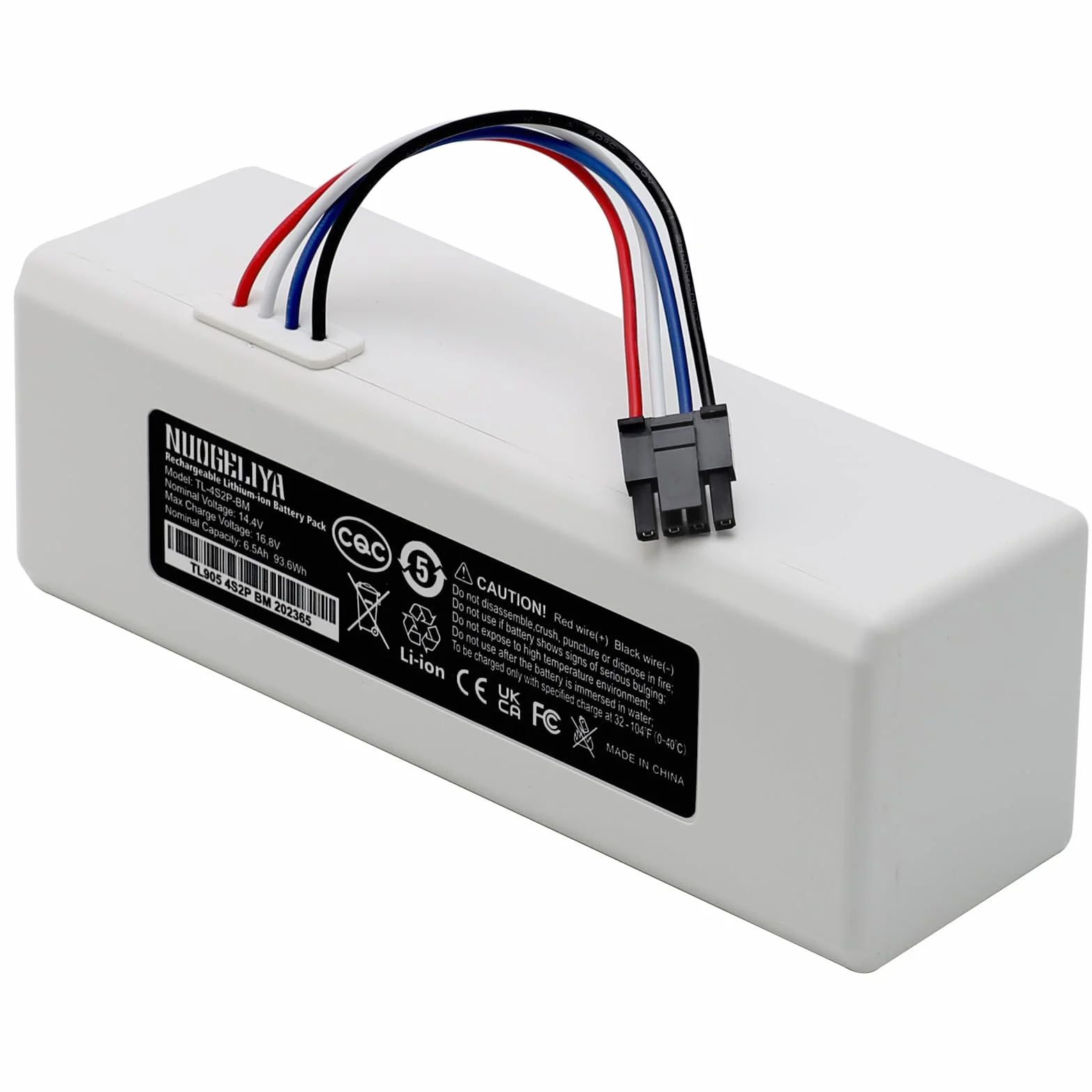 NUOGELIYA Xiaomi Mijia 1C Stytj01zhm robot odkurzający 14,4 V 6500 mAh Li-ion akumulator zastępczy