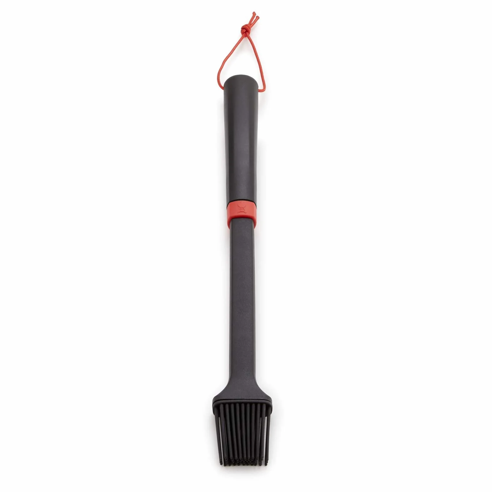Weber Pędzel do Grilla (40cm), idealny do smarowania marynatami lub olejenia rusztu, z silikonowymi włosiami, nadaje się do mycia w zmywarce, z pętlą do zawieszenia - Czarny (6319)