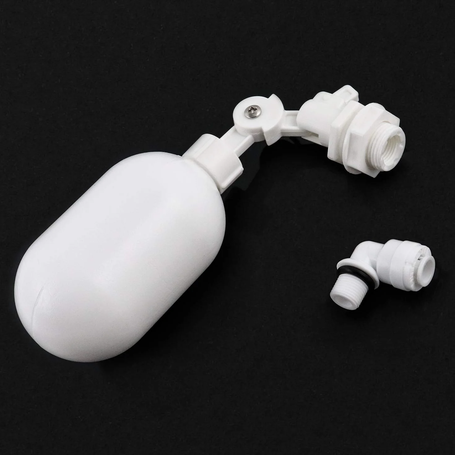 QWORK regulowany zawór kulowy pływakowy z filtrem wody 1/4" (6,4 mm) do akwarium