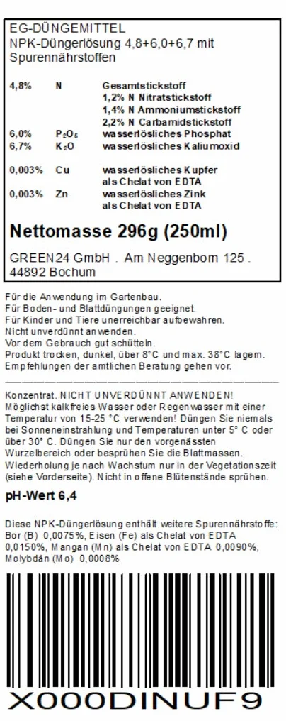 Tech Hortensiendünger nawóz w płynie do hortensji hortensji N kompletny nawóz