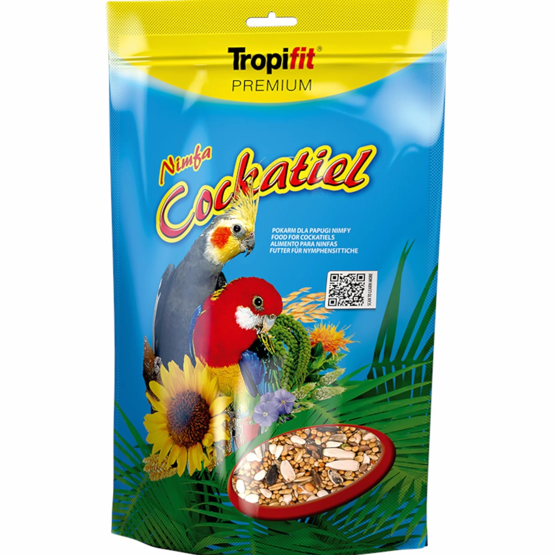 Mieszanka paszowa pełnoporcjowa dla papugi nimfy 700G COCKATIEL