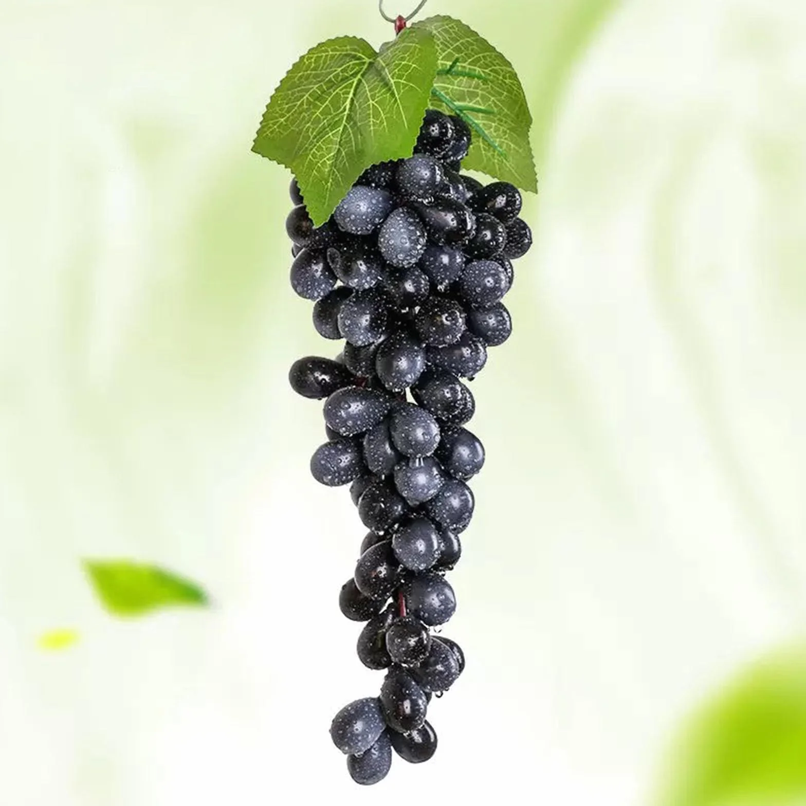 8 kiści sztucznych winogron, sztuczne winogrona z winogronami, czarne, dekoracyjne wiązki winogron, do vintage, na ślub, owoce, wino, dekoracja, sztuczne owoce, rekwizyty