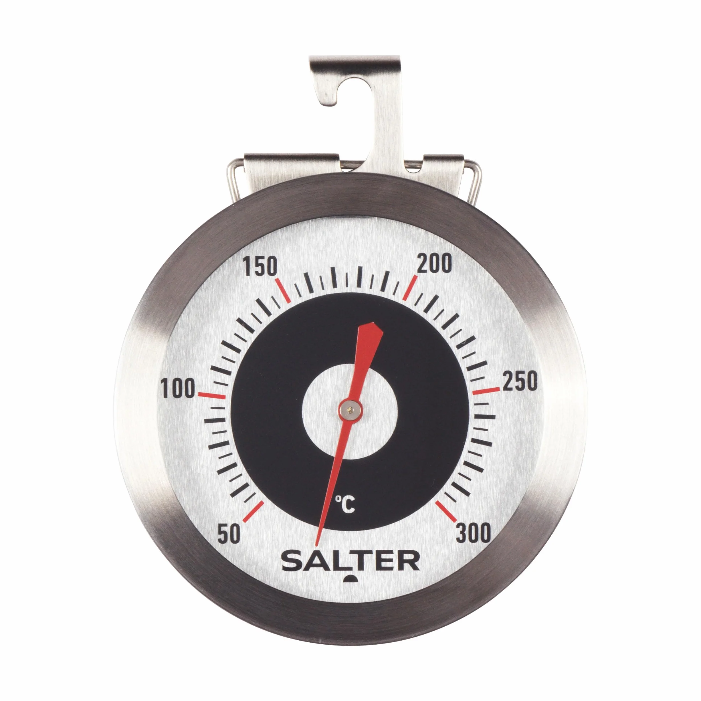 Salter 513 SSCR Termometr do piekarnika, utrzymywanie optymalnej temperatury, gotowanie/pieczenie, regulacja kąta, duży wyświetlacz, zawieszany, stojący/leżący na półce piekarnika, zakres 50–300°C