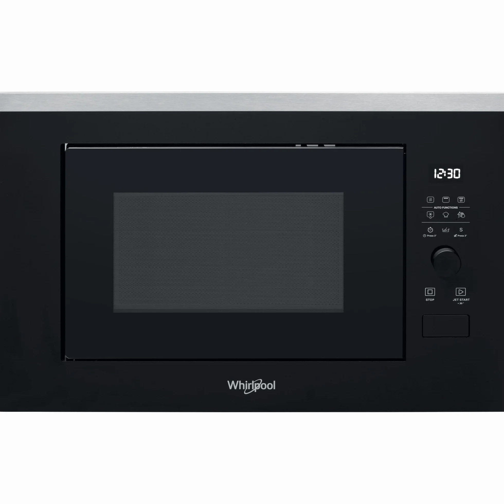 Whirlpool Wbudowany kuchenka mikrofalowa WMF250G czarny, 25 l, 900W, gramofon 28 cm, 7 poziomów mocy