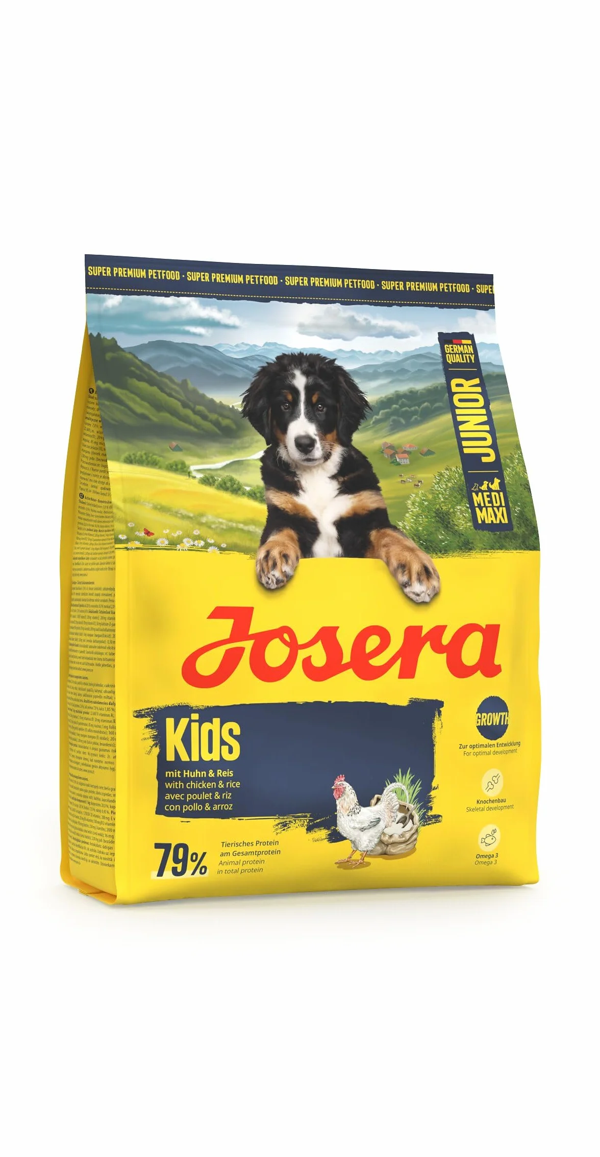 JOSERA Junior Kids Kurczak i ryż 900 g Sucha karma premium dla rosnących większych psów bezglutenowa