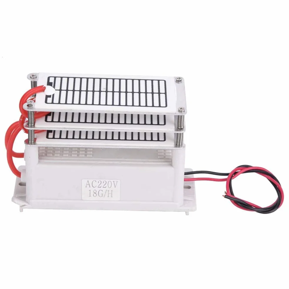 18 g/h tragbarer Ozon-Generator, Ozonisator, Wasserreiniger, Ozon, Formaldehyd, Entfernung AC220/AC110 V, 90 W, optional, 220 V.