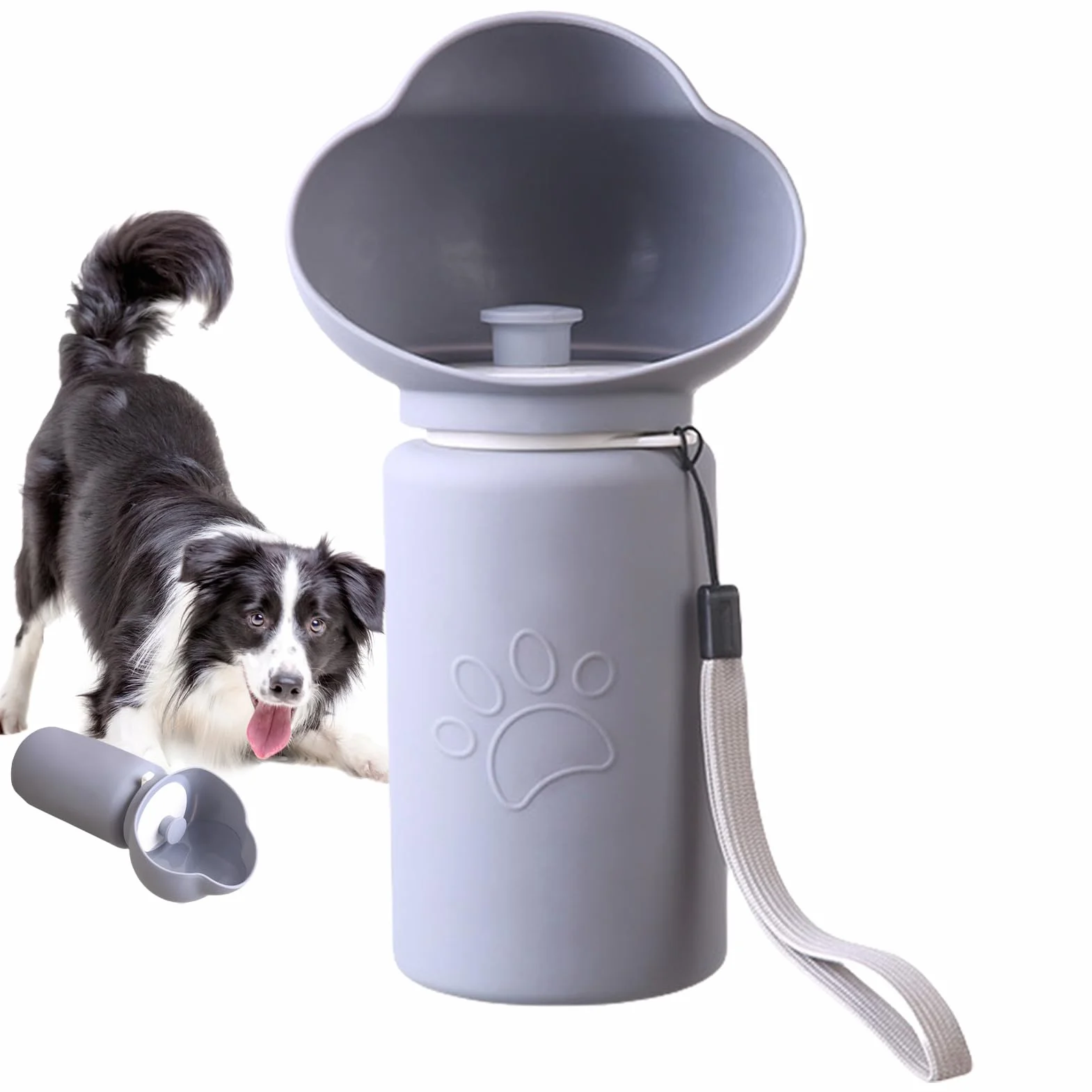 Foldable Leak-Proof Dog Water Bottle for Outdoor Travel Hiking Camping