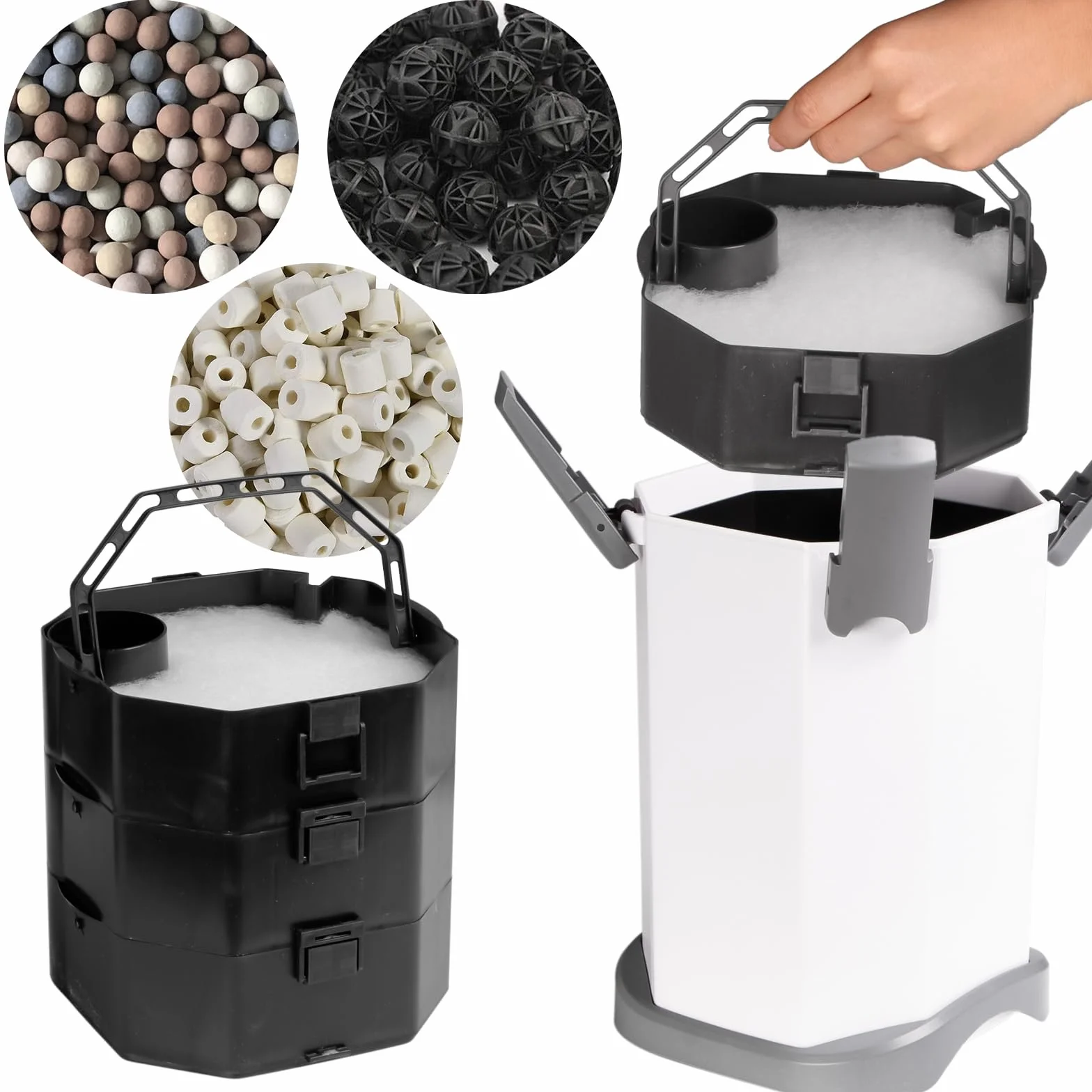 Kruger Meier Fluxion Elite 1200 UVC PRO Filtr Zewnętrzny z Lampą UV do Akwarium 100-250 L