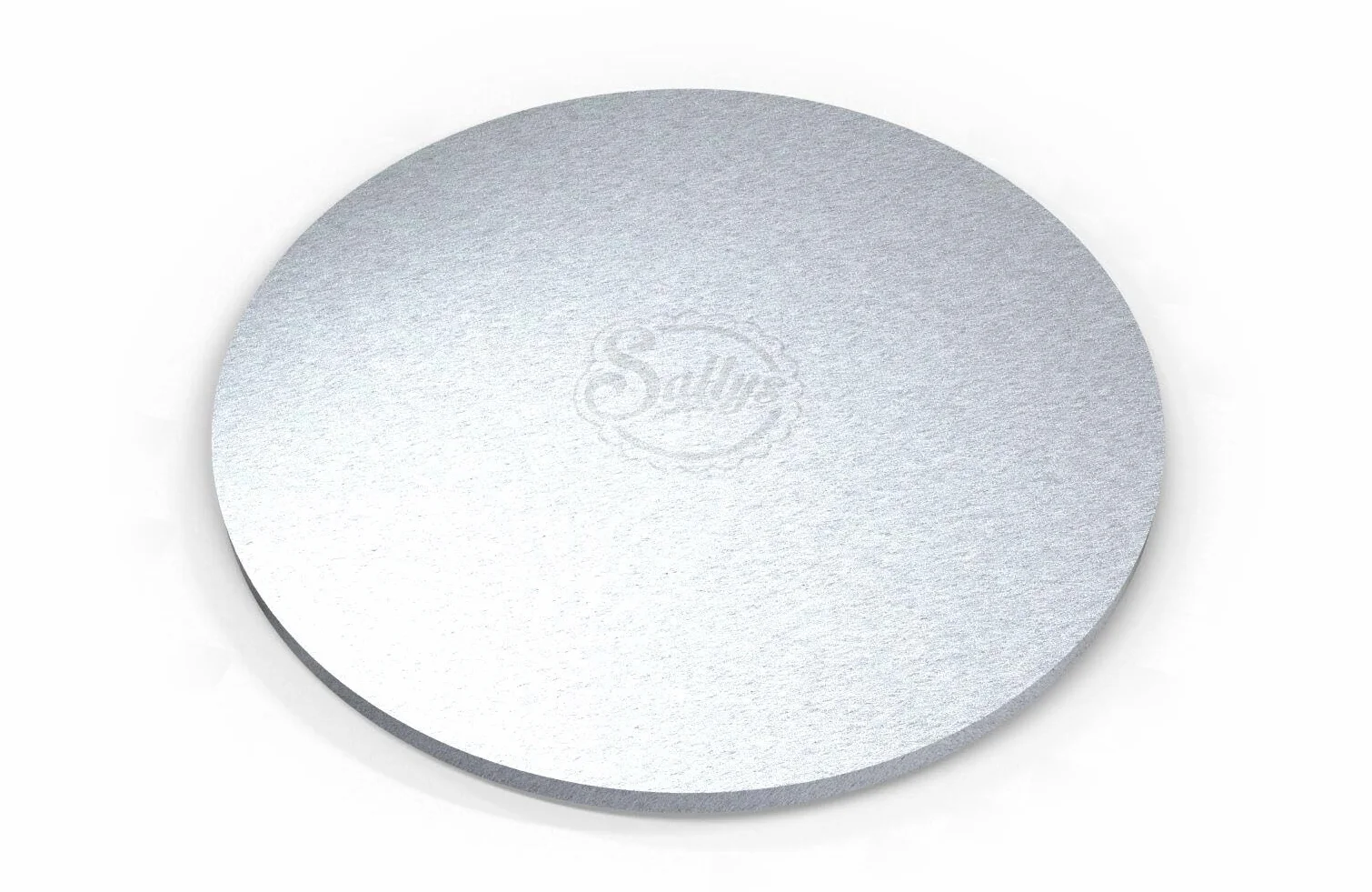 Sallys Deski na ciasto o grubości 12 mm, Ø 35 cm, ze stabilnego, lekkiego kartonu z powłoką aluminiową nadającą się do kontaktu z żywnością – podkładka pod ciasto, patera na tort, patera na ciasto