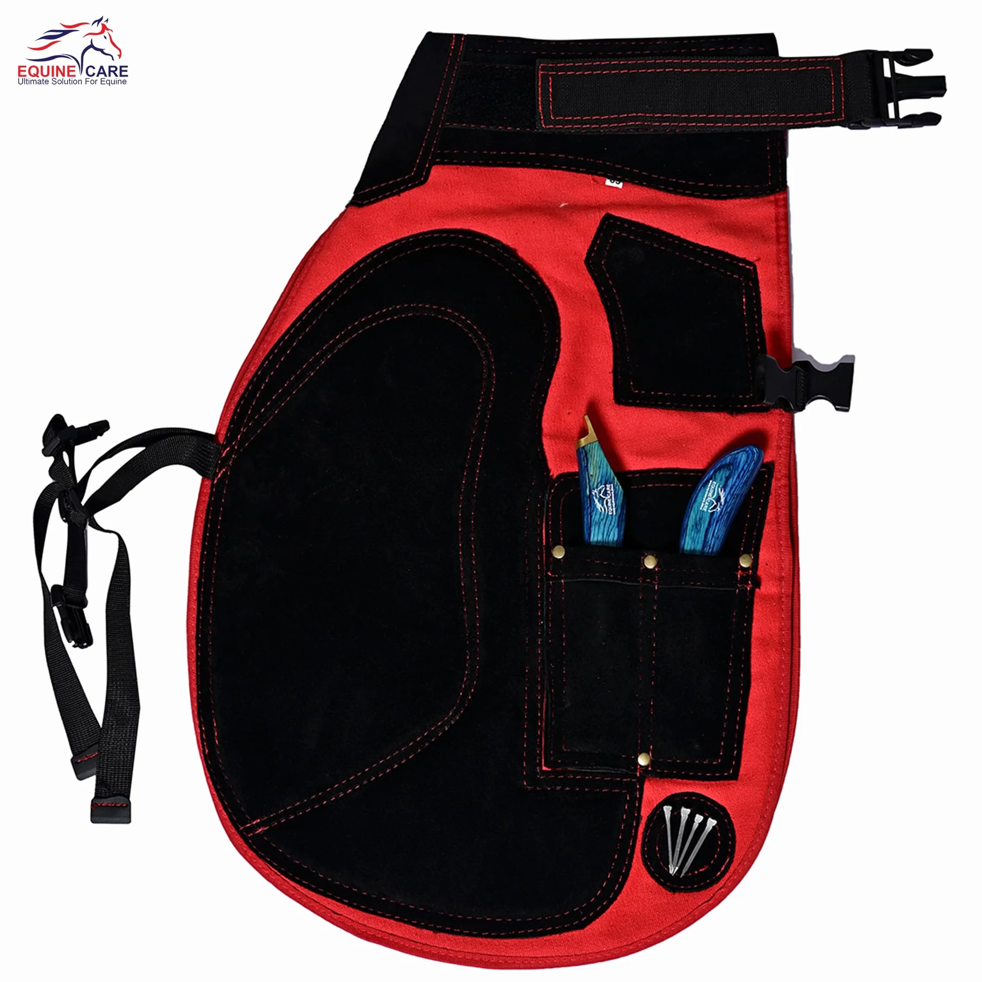 Farrier Chaps skórzane 25" (65 cm) regulowana talia 4 kieszenie 2 magnesy