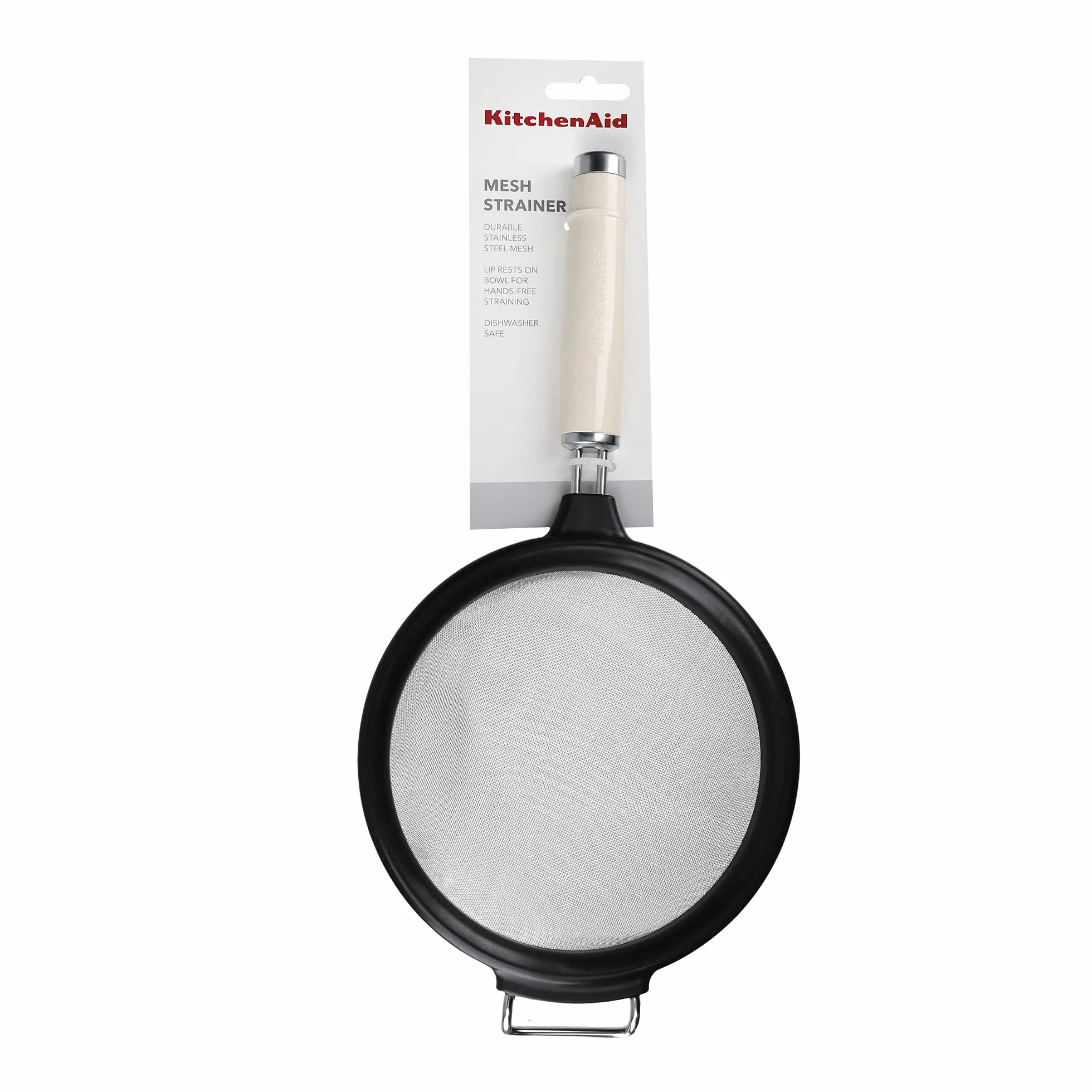 KitchenAid Sito Kuchenne, Drobne Oczka, Stal Nierdzewna - Kolor Almond Cream
