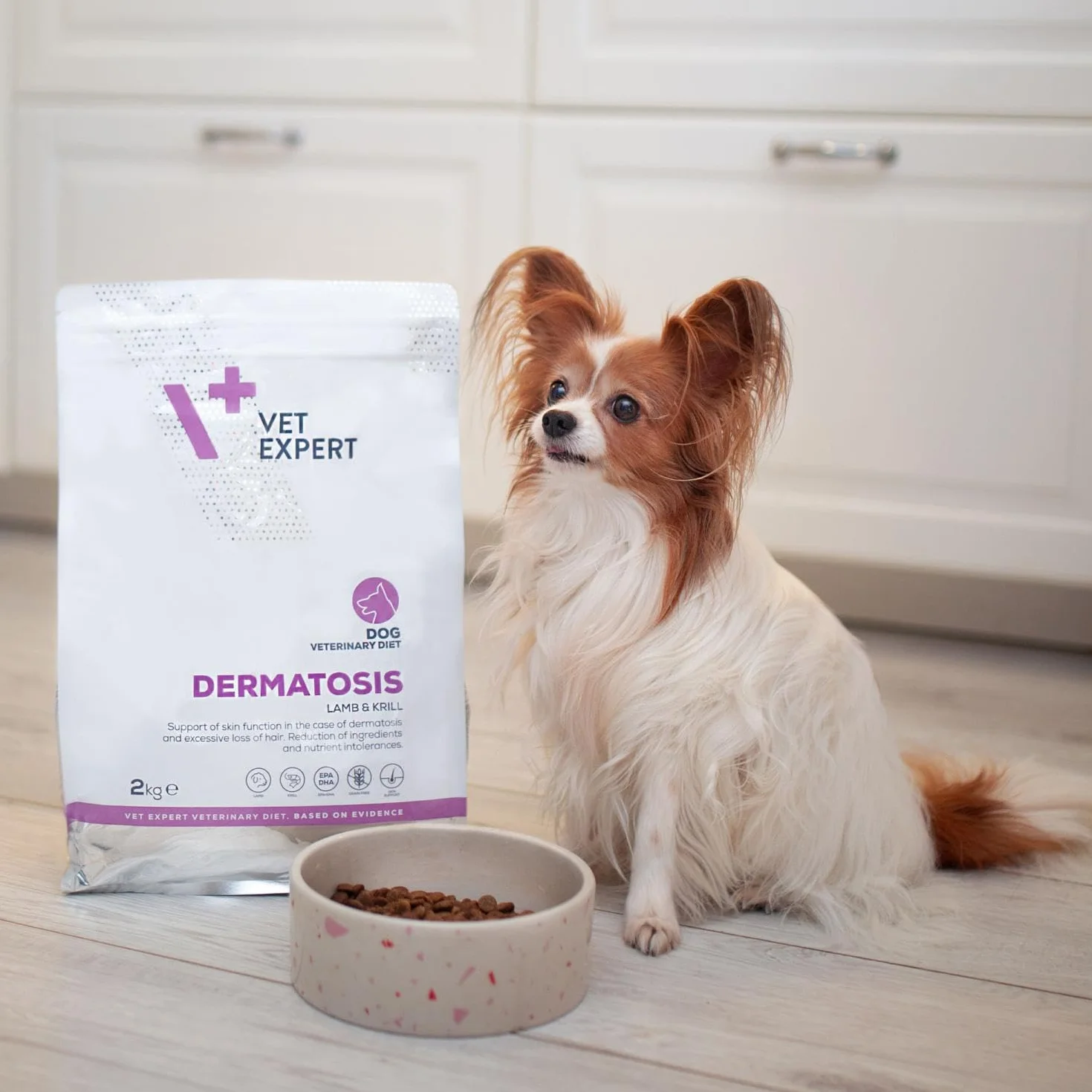 VET EXPERT Dermatosis Dog Lamb & Krill 12 kg Sucha Karma Weterynaryjna dla Psów Dorosłych
