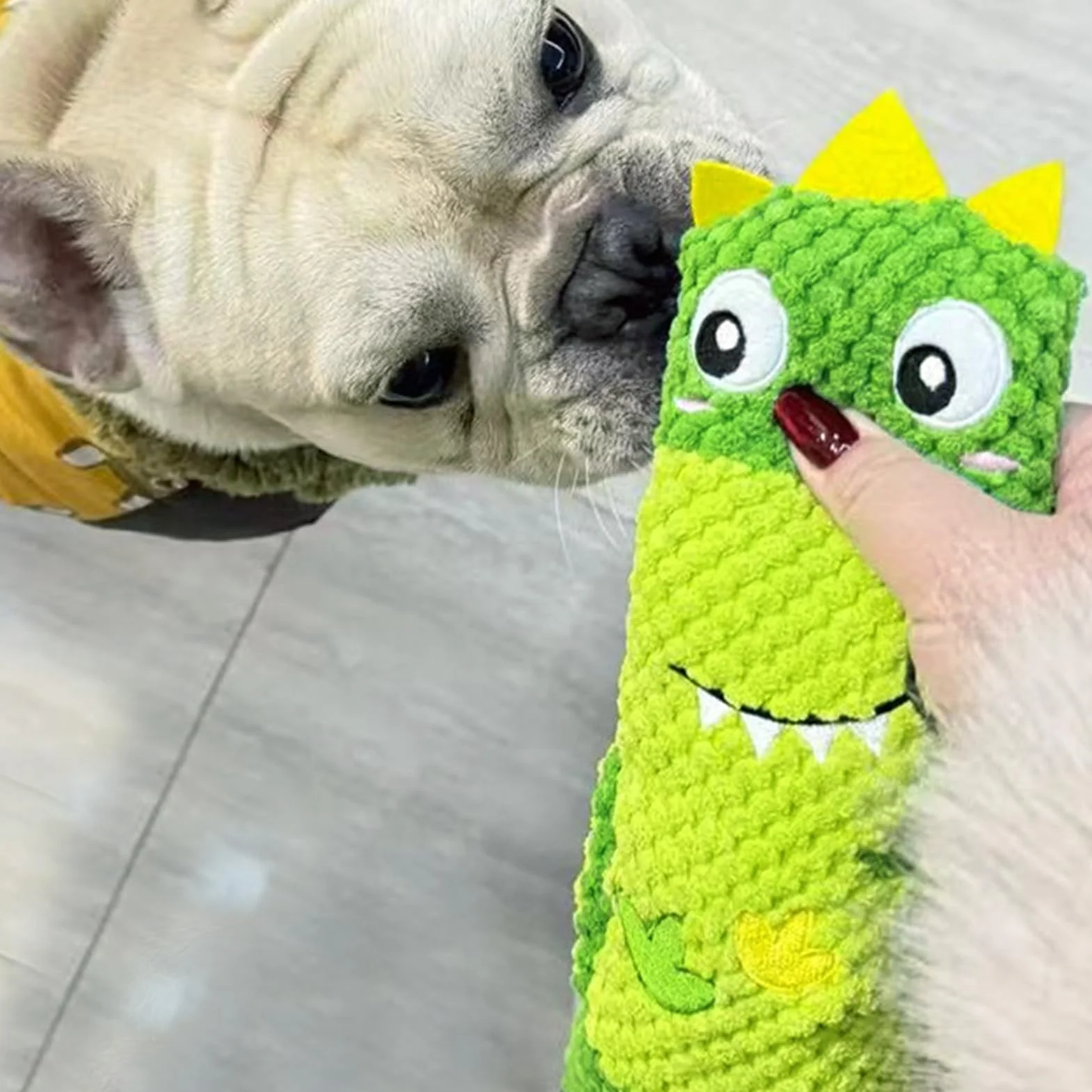 Dog Toys for Aggressive Chewers, Stuffed Plush Squeaky Toy, 72x9cm, Food-Shaped Puppy Entertainment for Small Medium Large Breed Dogs