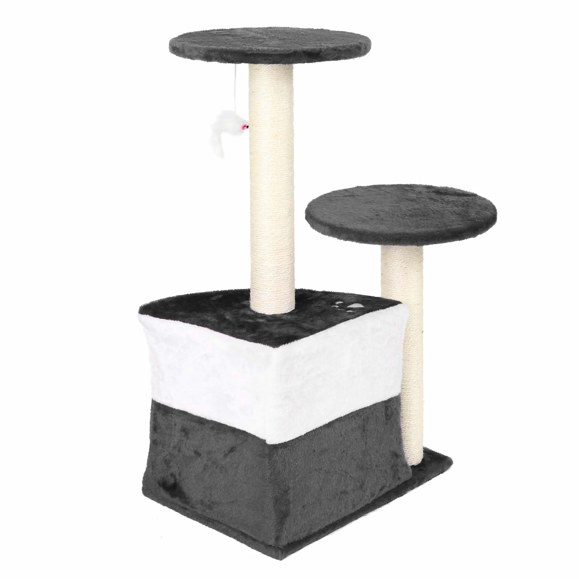 Wiltec Drapak dla kota 71 cm szary wielopoziomowe drzewko z platformami