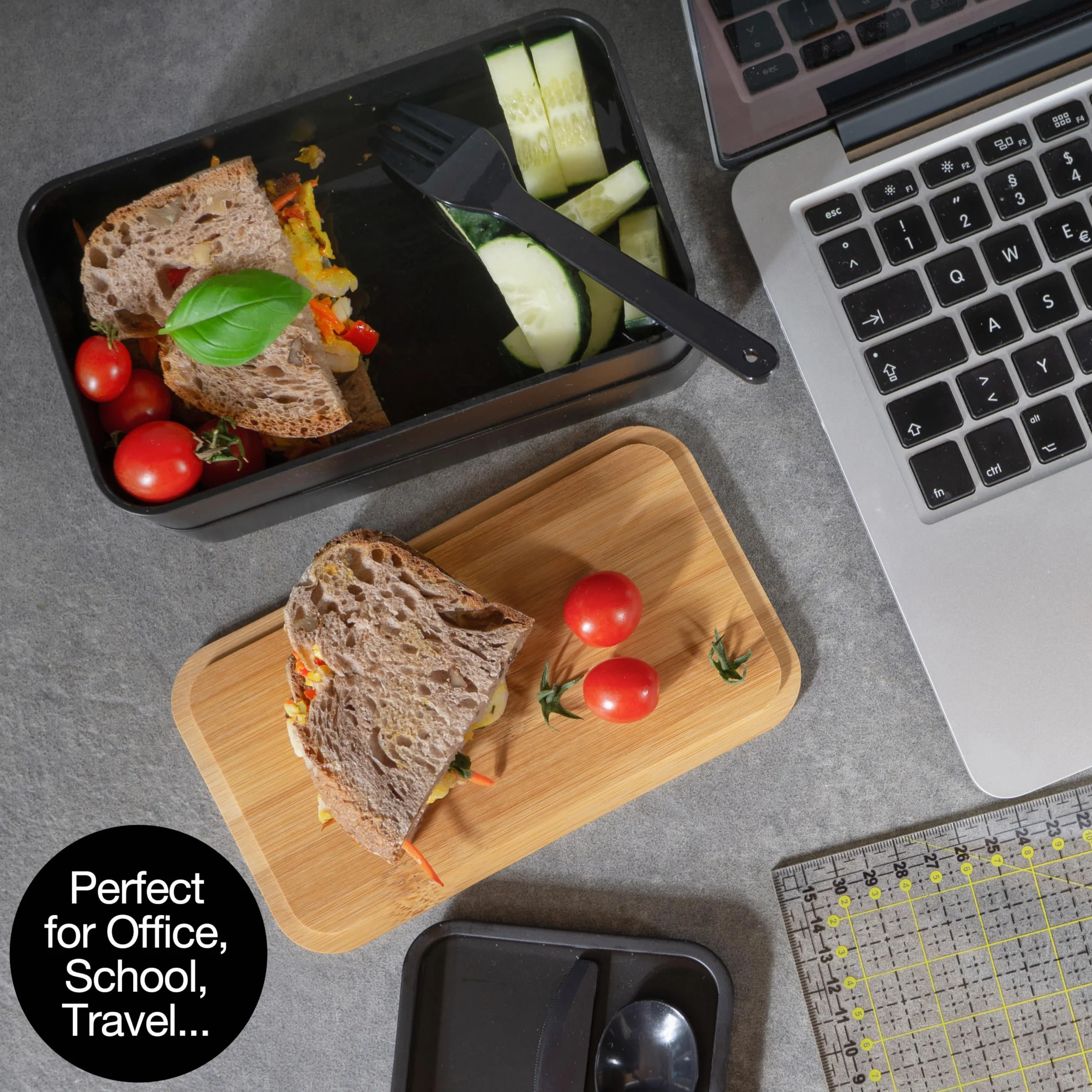 Moritz & Moritz Bento Box japoński – idealne pudełko na lunch dla dorosłych i dzieci – pudełko na kanapki z przegródkami – idealne do pracy, szkoły i w podróży