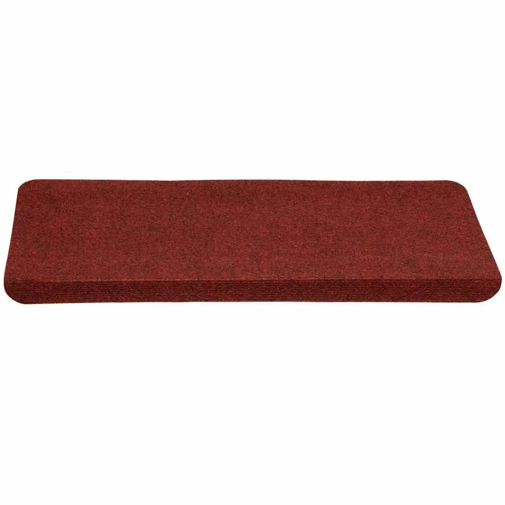 Générique Samoprzylepne maty na schody 30 szt. Czerwone 65x24,5x3,5 cm, Antypoślizgowy dźwiękochłonny filc igłowany, Można prać w pralce, chroni stopnie przed poślizgiem i zużyciem