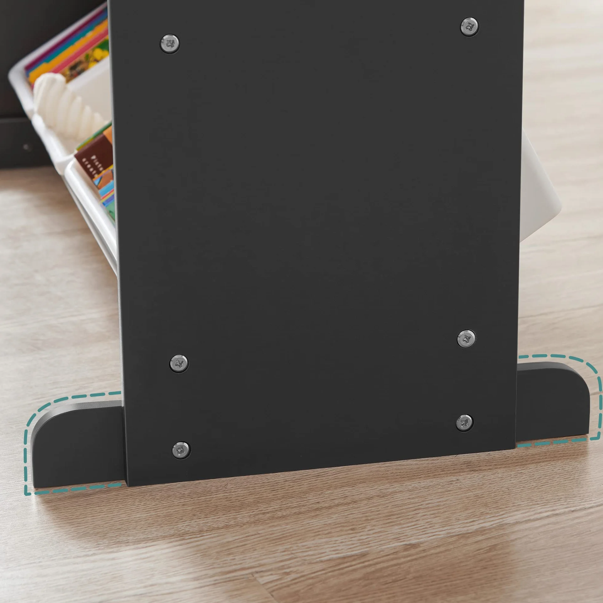 Songmics Organizer na Zabawki, Polipropylen, Czarny/Biały, 86 x 26.5 x 78 cm