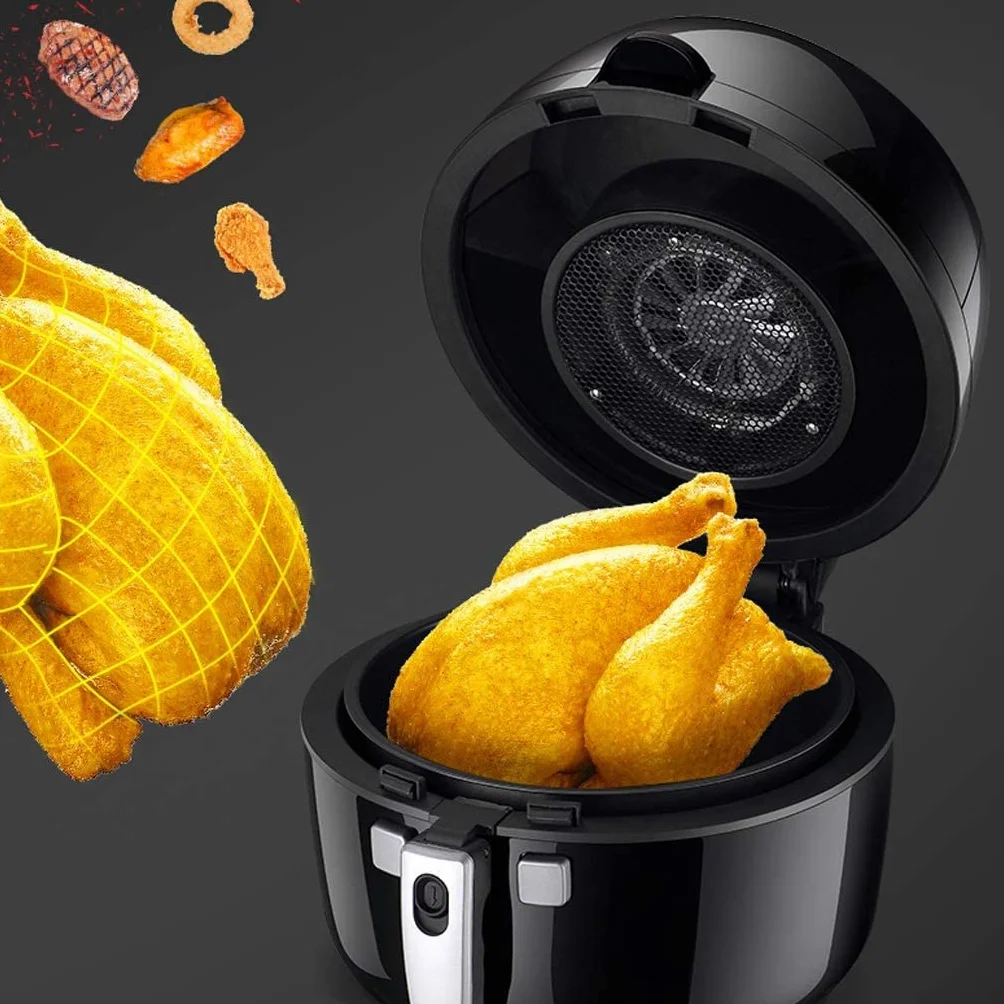 Frytkownica powietrzna, cyfrowa mini frytkownica powietrzna, beztłuszczowa, zdrowa frytkownica o pojemności rodzinnej, piekarnik/kuchenka do gotowania z niską zawartością tłuszczu, timer i w pełni