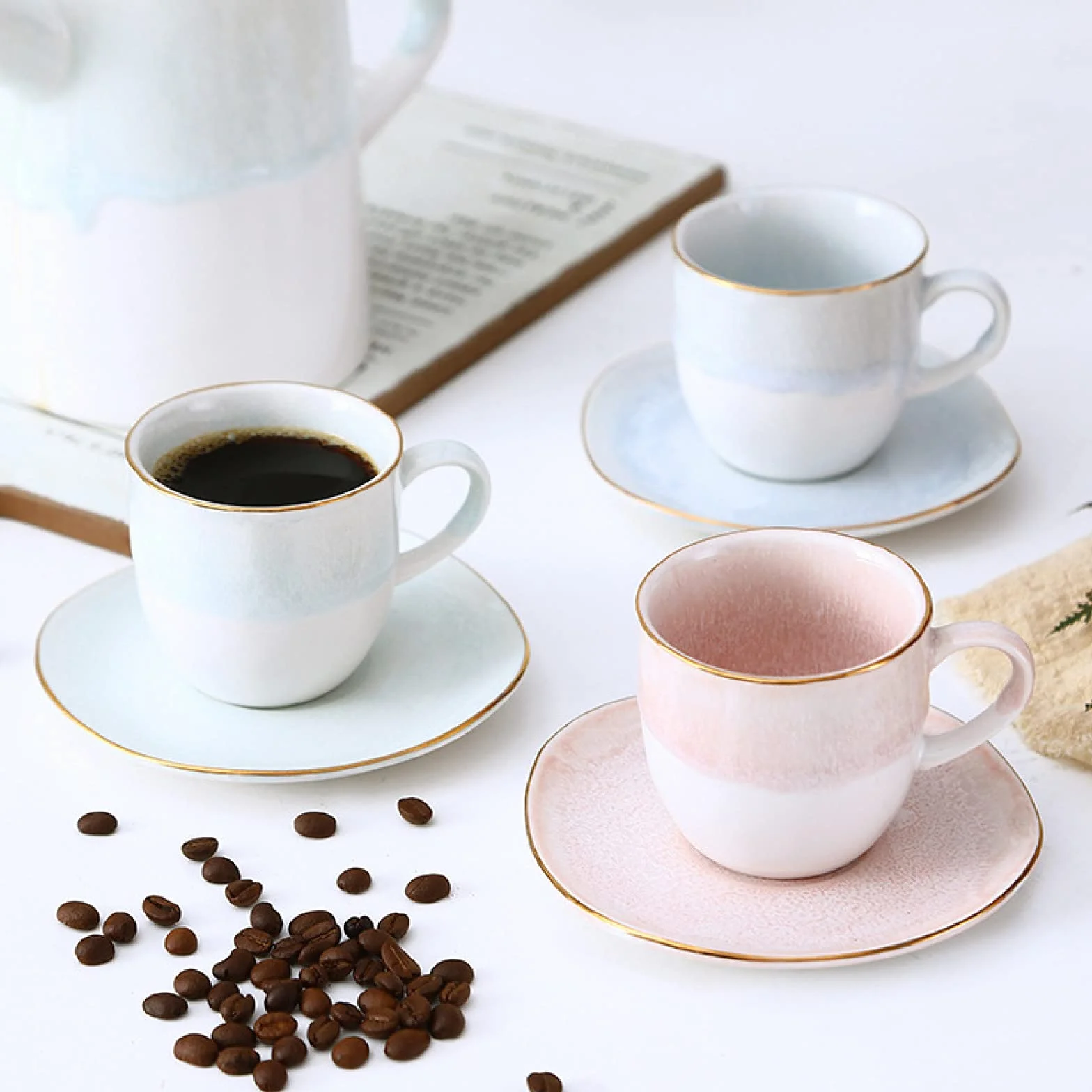 Zestawy Do Herbaty Z Czajniczkiem Dla Dorosłych, Filiżanka Do Herbaty I Spodek, Zestaw Na 3 Osoby, Porcelana, Ceramika, Kawa, Herbata, Zestawy Upominkowe Na Herbatę, Kawę, Popołudniową Herbatę (M)