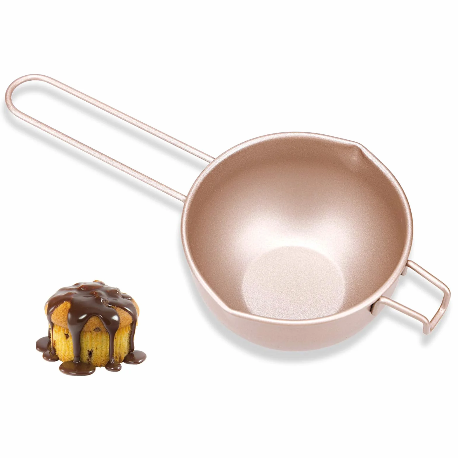 Roztopiąca czekoladka garnek Bain Marie garnek podwójny wkład wosk do gotowania garnek do topienia mleka garnek nieprzywierający do topionego masła sera karmelu słodyczy i mleka miodu podgrzewanie stal węglowa 450 ml