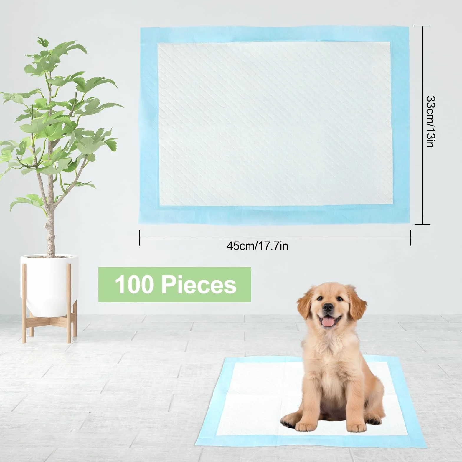 Maty higieniczne dla psów 45×33 cm 6-warstwowe szczelne szybkoschnące 100 sztuk