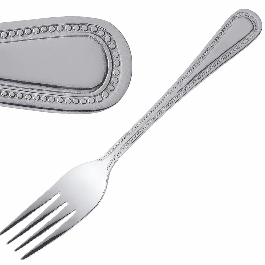 Olympia Widelec do stołu z koralikami 199 mm 18/0 sztućce ze stali nierdzewnej kuchnia 12 szt