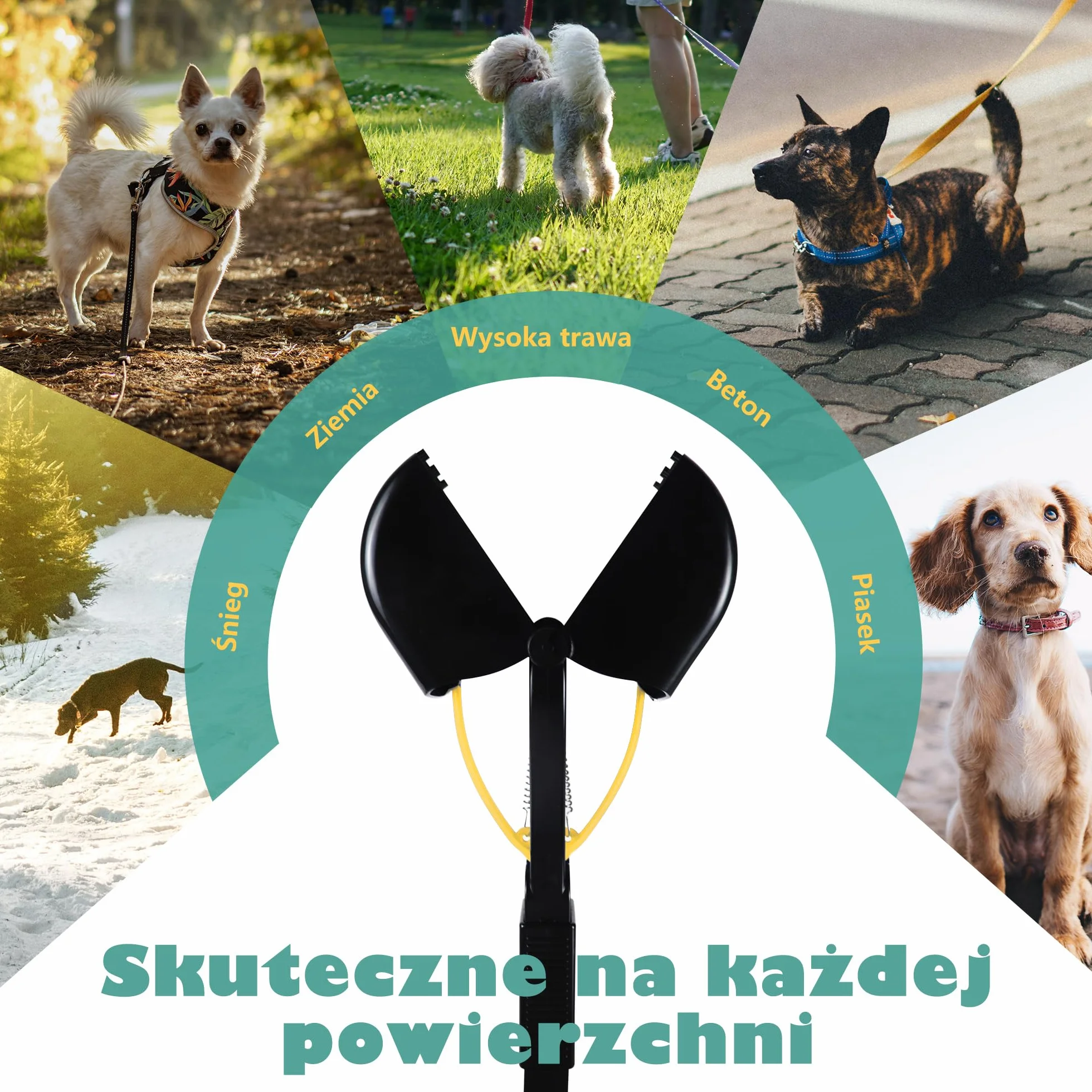 Zabawka dla Psa Długi Uchwyt 80 cm Ochrona Kręgosłupa Żółty