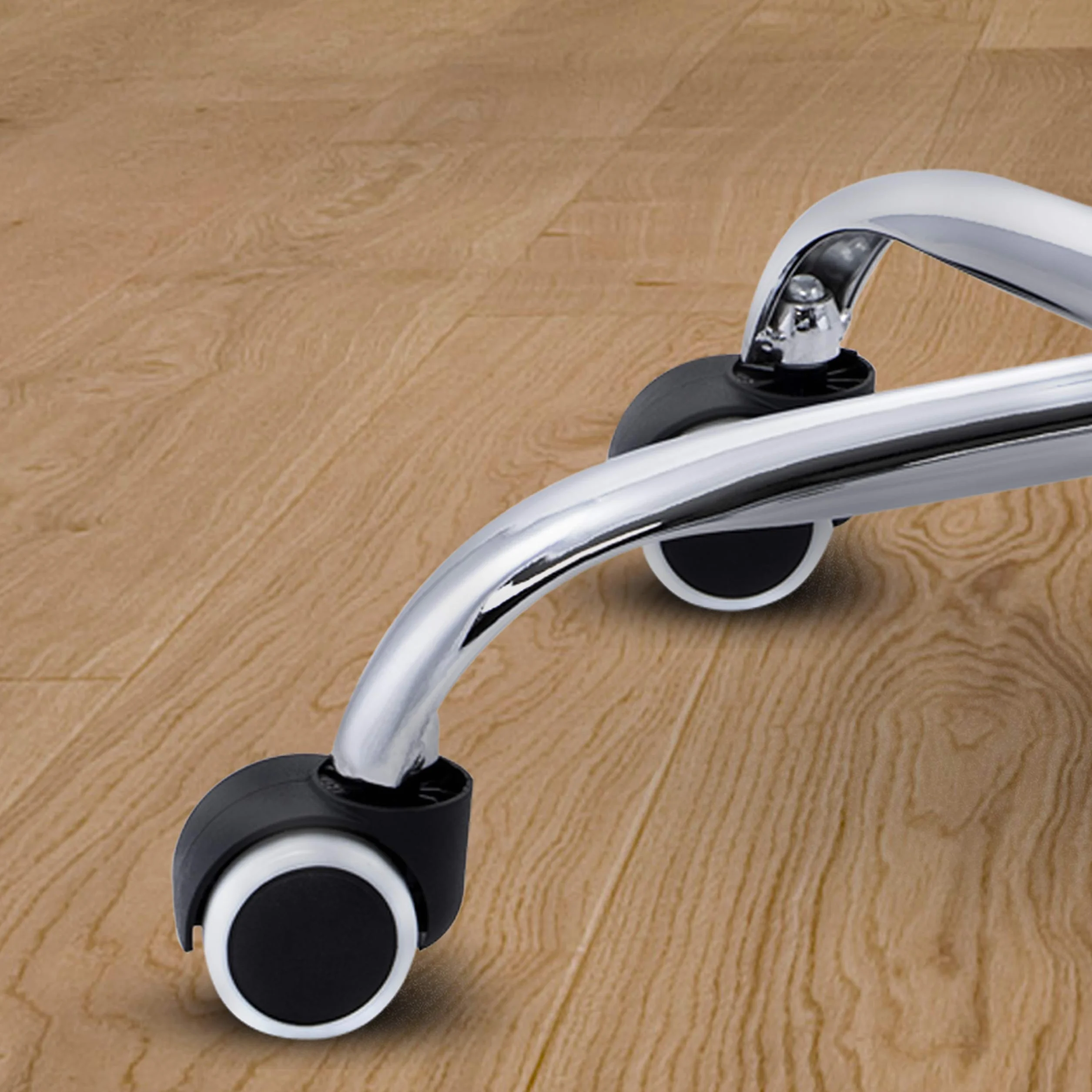 TRESKO® Taboret na kółkach z oparciem, szary, regulacja wysokości 47-60 cm, obrotowy z kółkami, krzesło biurowe, stołek obrotowy