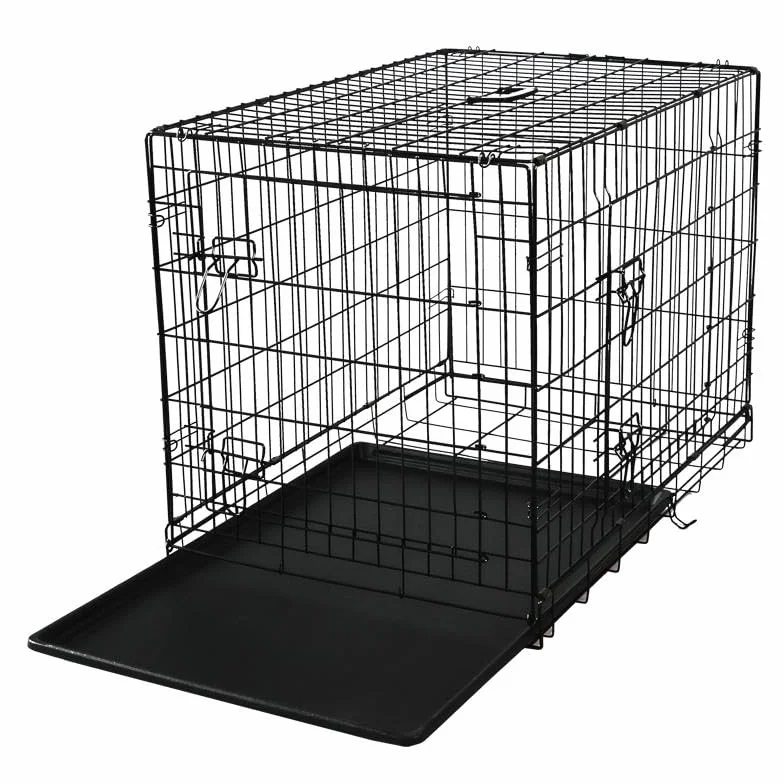HAPPET Klatka Kennelowa dla Psa XL 106 × 71 × 77 cm metalowa klatka treningowa z 2 wejściami