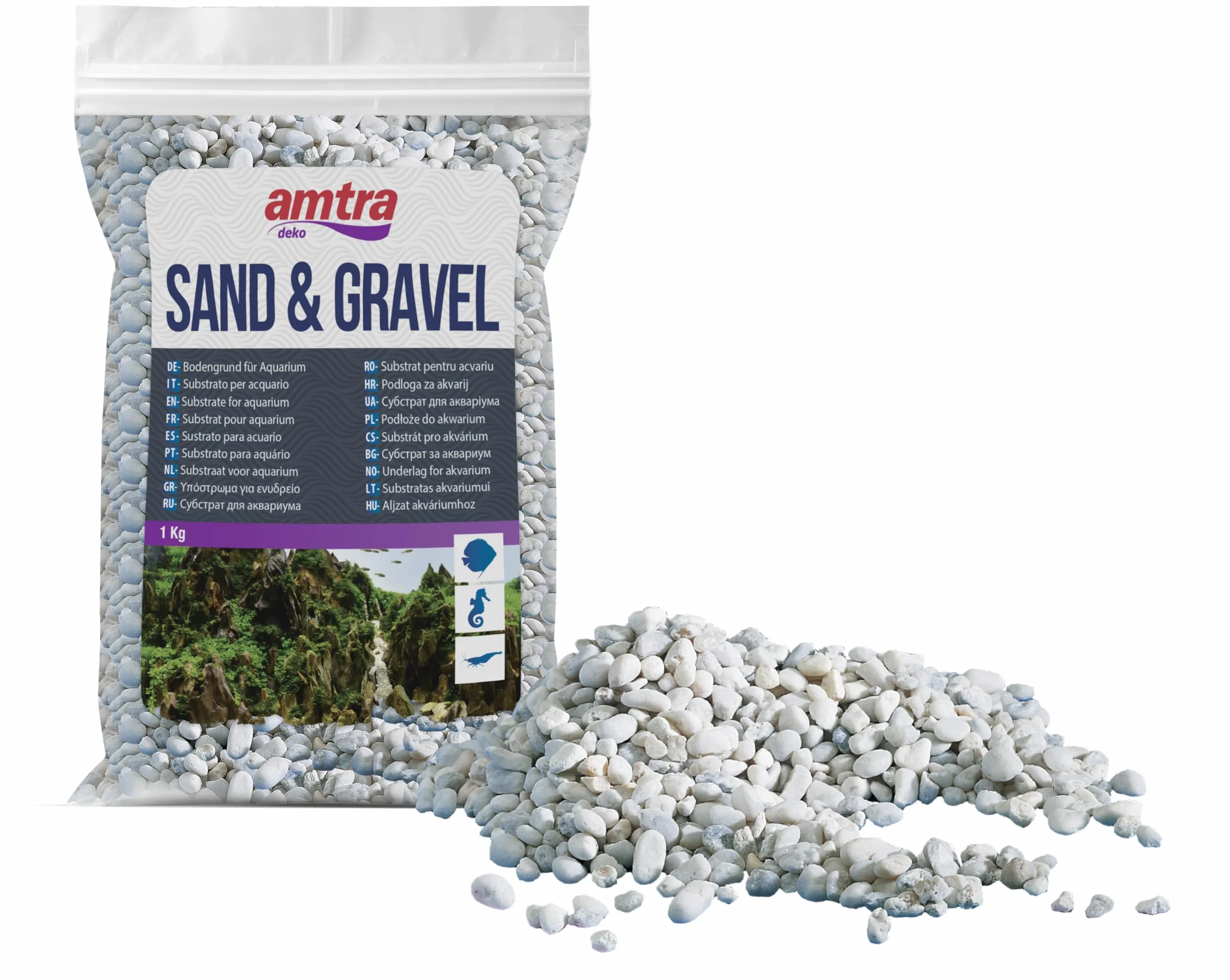Wave Amtra Żwir do Akwarium Biały 1 kg