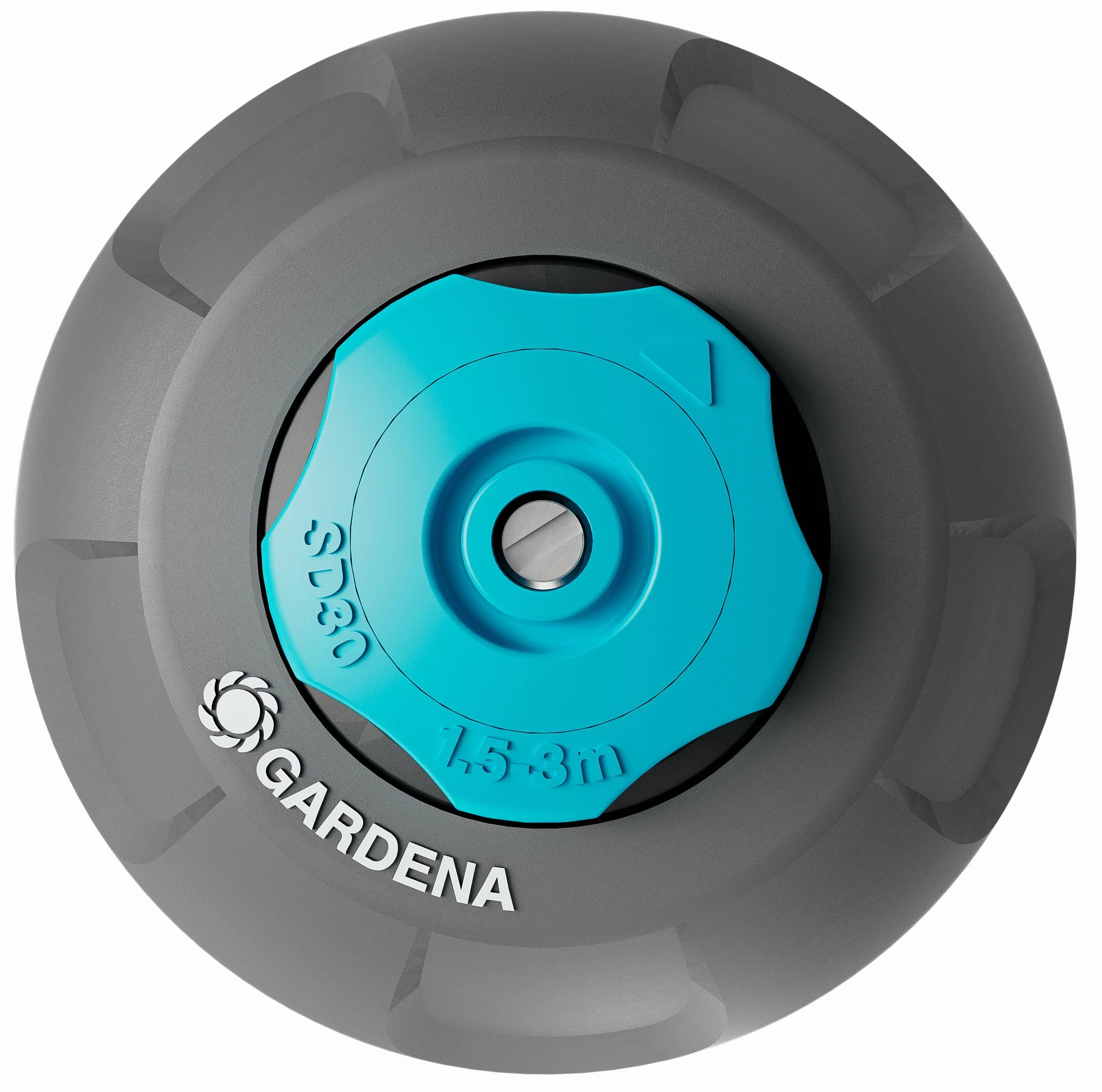 Gardena system tryskaczowy, wpuszczana deszczownica SD30: System nawadniania Pop Up do małych powierzchni trawników do 30 m², zasięg 1,5-3 m, z dyszą rozp., gwint wewn. 1/2 cala (8241-20)