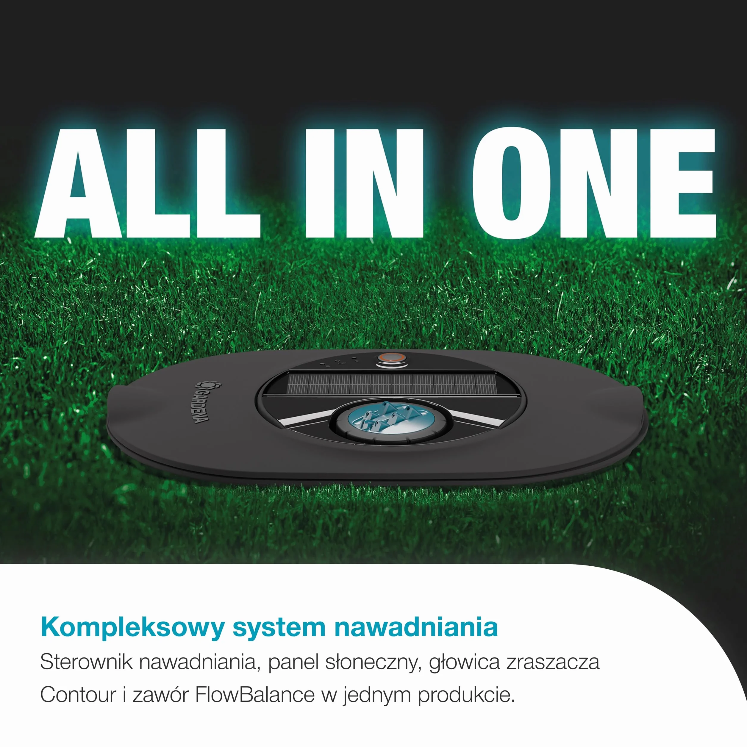 Gardena System nawadniania rurociągowego AquaPrecise, oszczędzający wodę, precyzyjne nawadnianie trawników o powierzchni do 320 m², sterowanie Bluetooth, łatwa instalacja (16001-20)