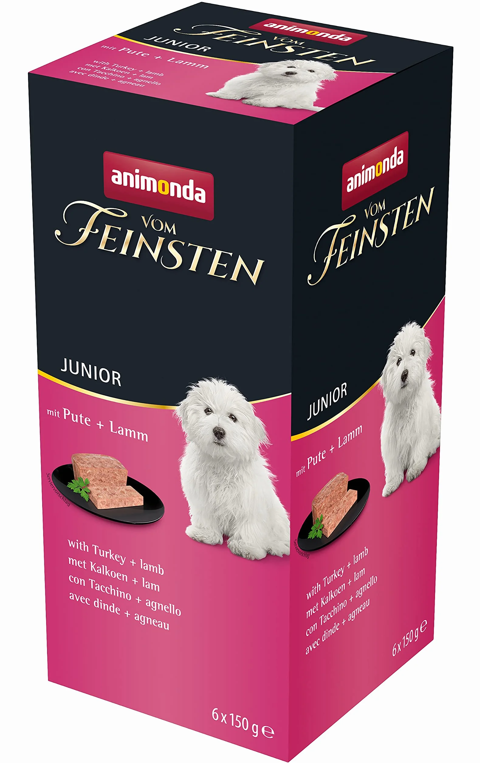 Animonda vom Feinsten karma dla psów mokra z indykiem i jagnięciną 6 x 150 g