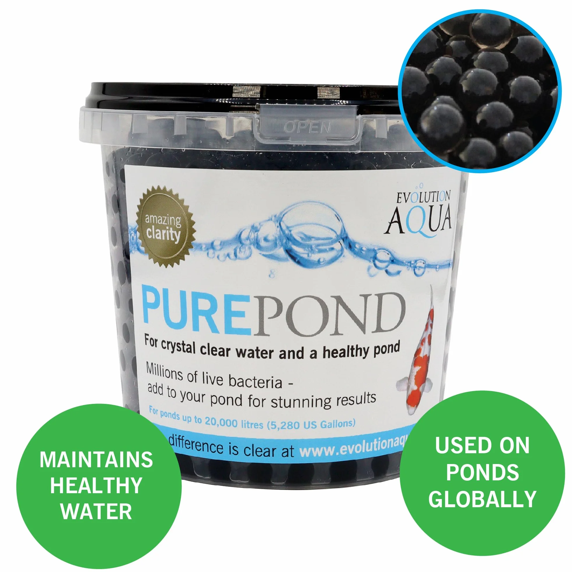 Evolution Aqua Pure Stad Preparat Biologiczny do Akwarium – 1000 ml, Oczyszcza Wodę, Wspomaga Filtrację