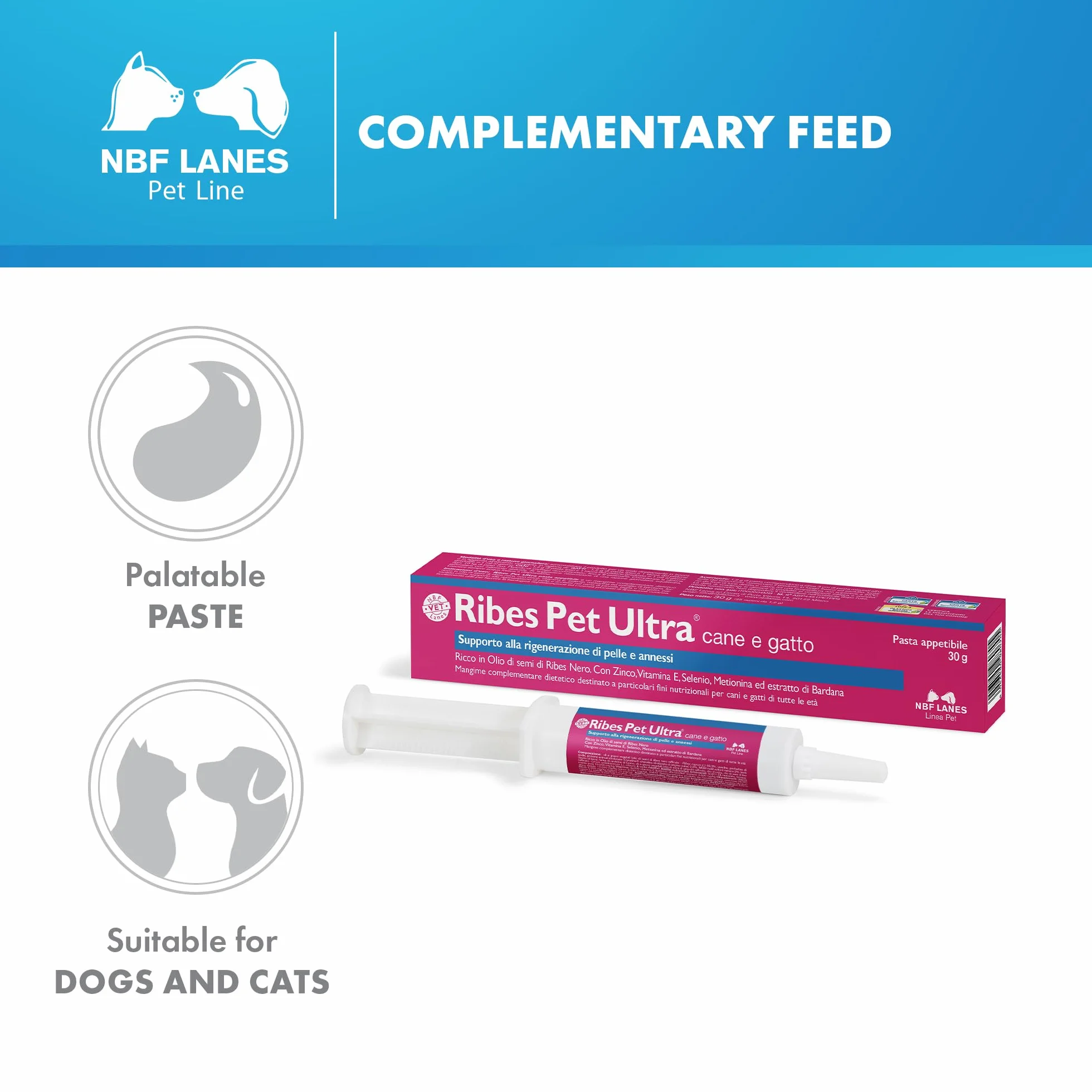 Ribes Pet Ultra Dog & Kot Apetible Pasta 30 g wspomaga regenerację skóry