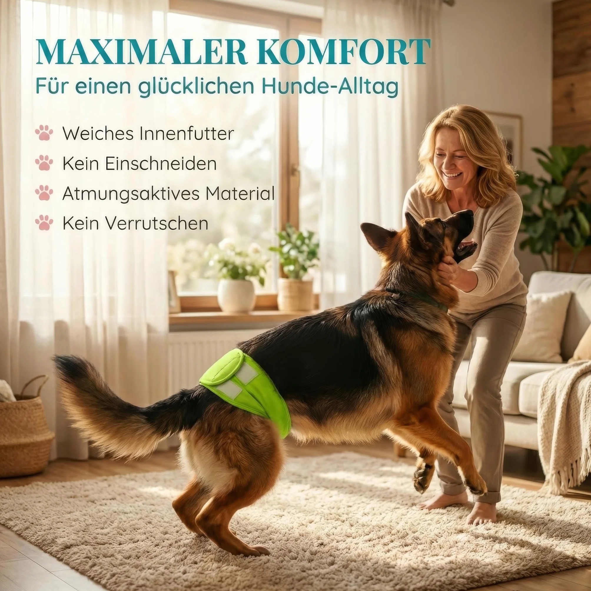 HUND IST KÖNIG Pieluchy dla Psów [3 Sztuki] - Chłonne, Wygodne, Przyjazne dla Środowiska | Nadają Się do Prania | Do Nietrzymania Moczu